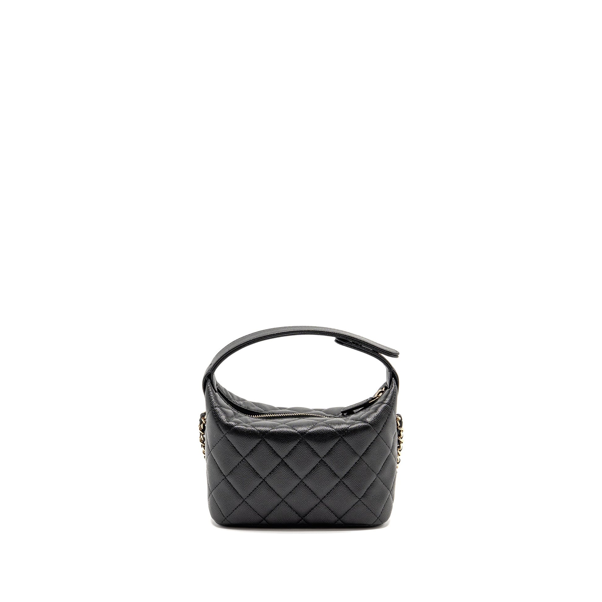 Chanel 25c detail cc logo quilted hobo Black Shoulder Bag