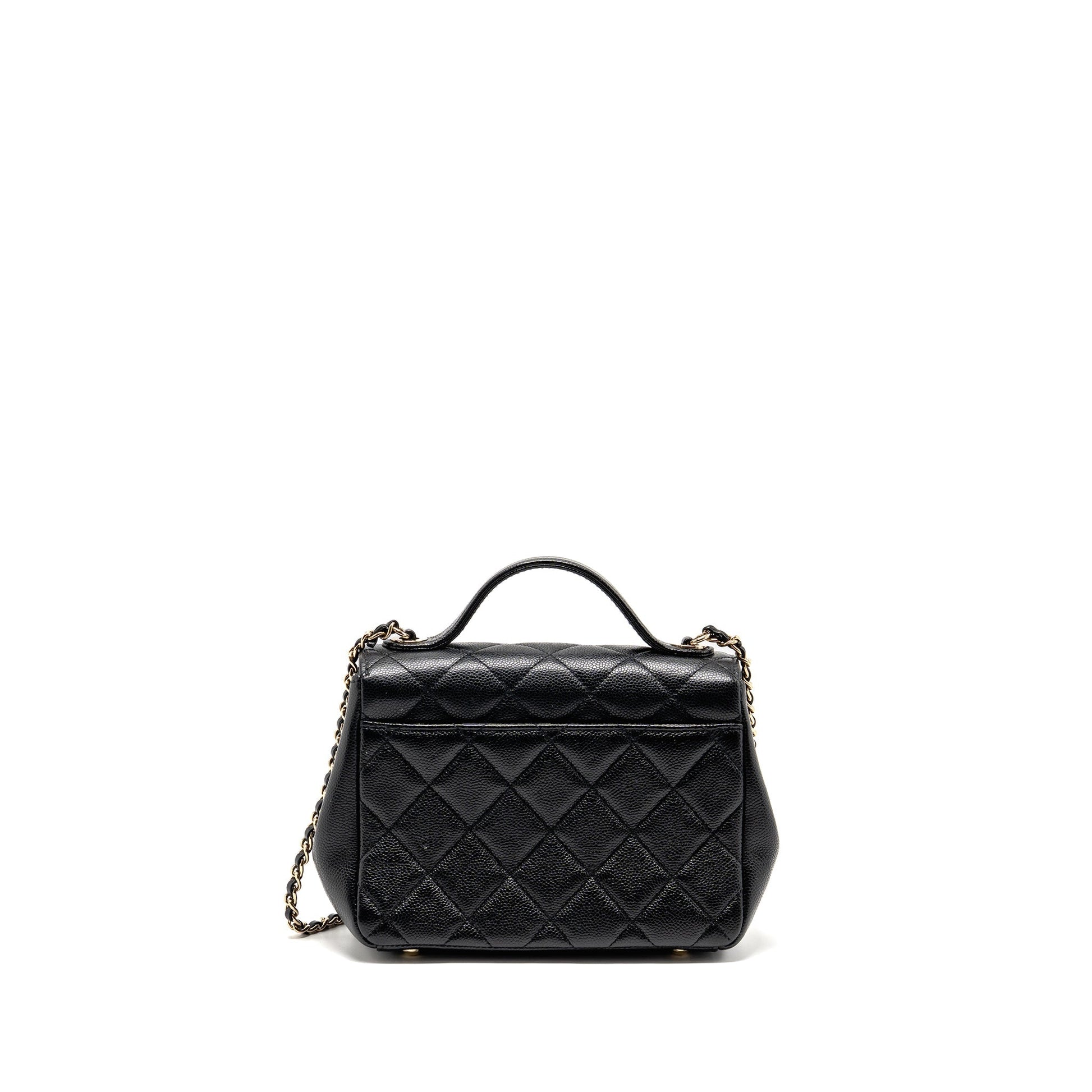 Chanel Business Affinity Caviar LGHW Black Small Handbag Lghw 3