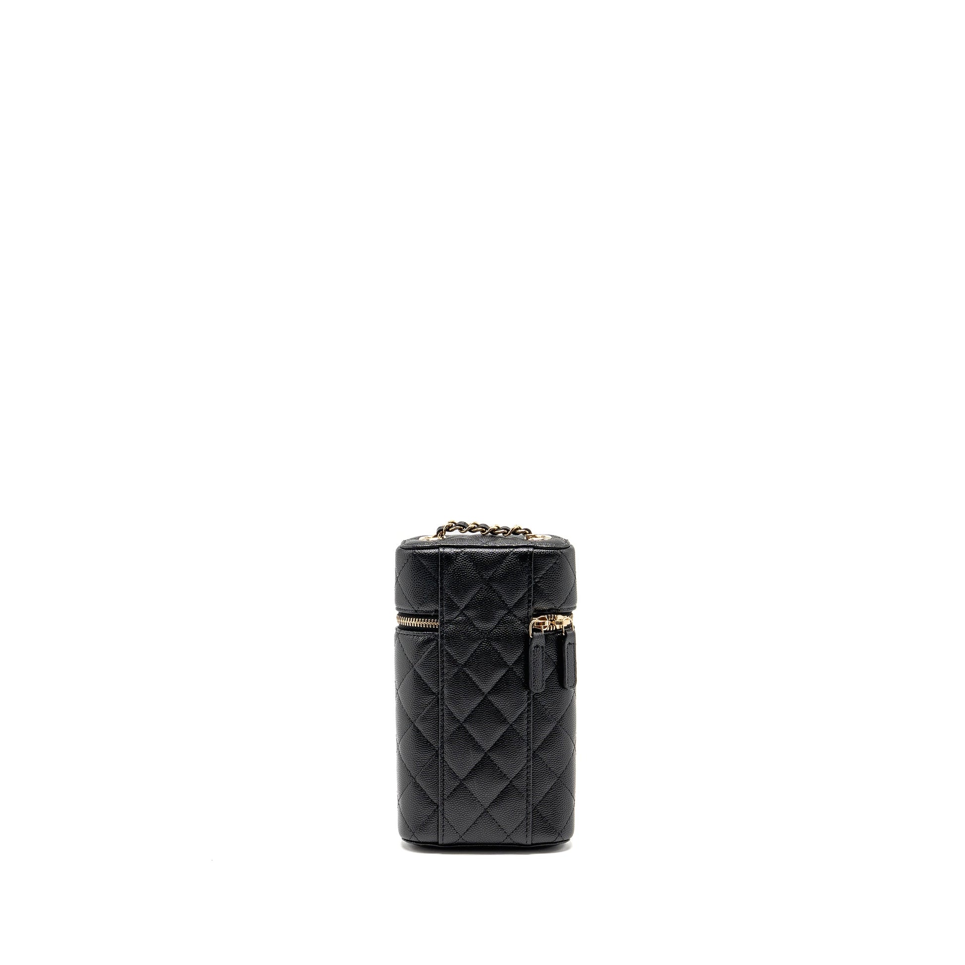 Chanel Classic Vanity Phone Holder Caviar LGHW Black Handbag