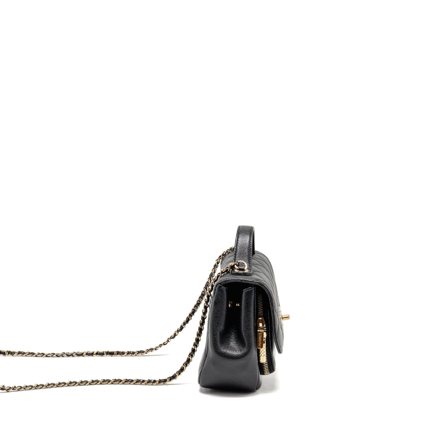 Chanel Business Affinity Caviar LGHW Black Small Handbag Lghw 3