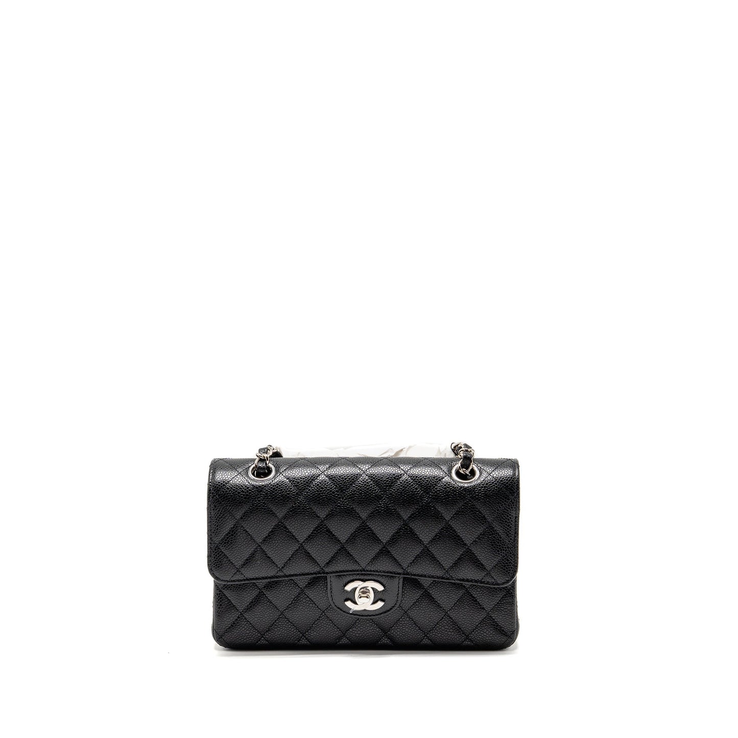 Chanel Classic Double Flap Caviar SHW Black Small Shoulder Bag Shw 2