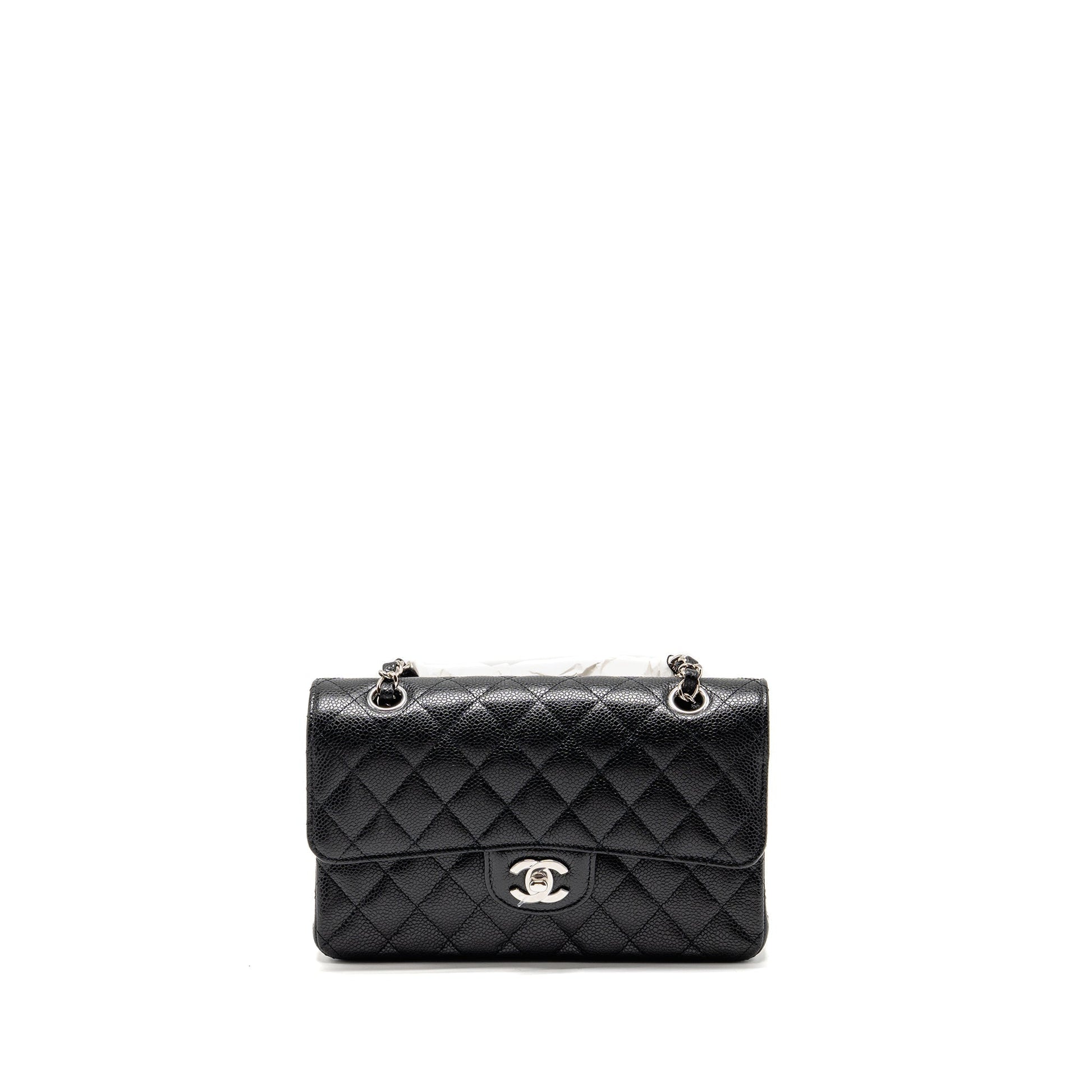 Chanel Classic Double Flap Caviar SHW Black Small Shoulder Bag Shw 2