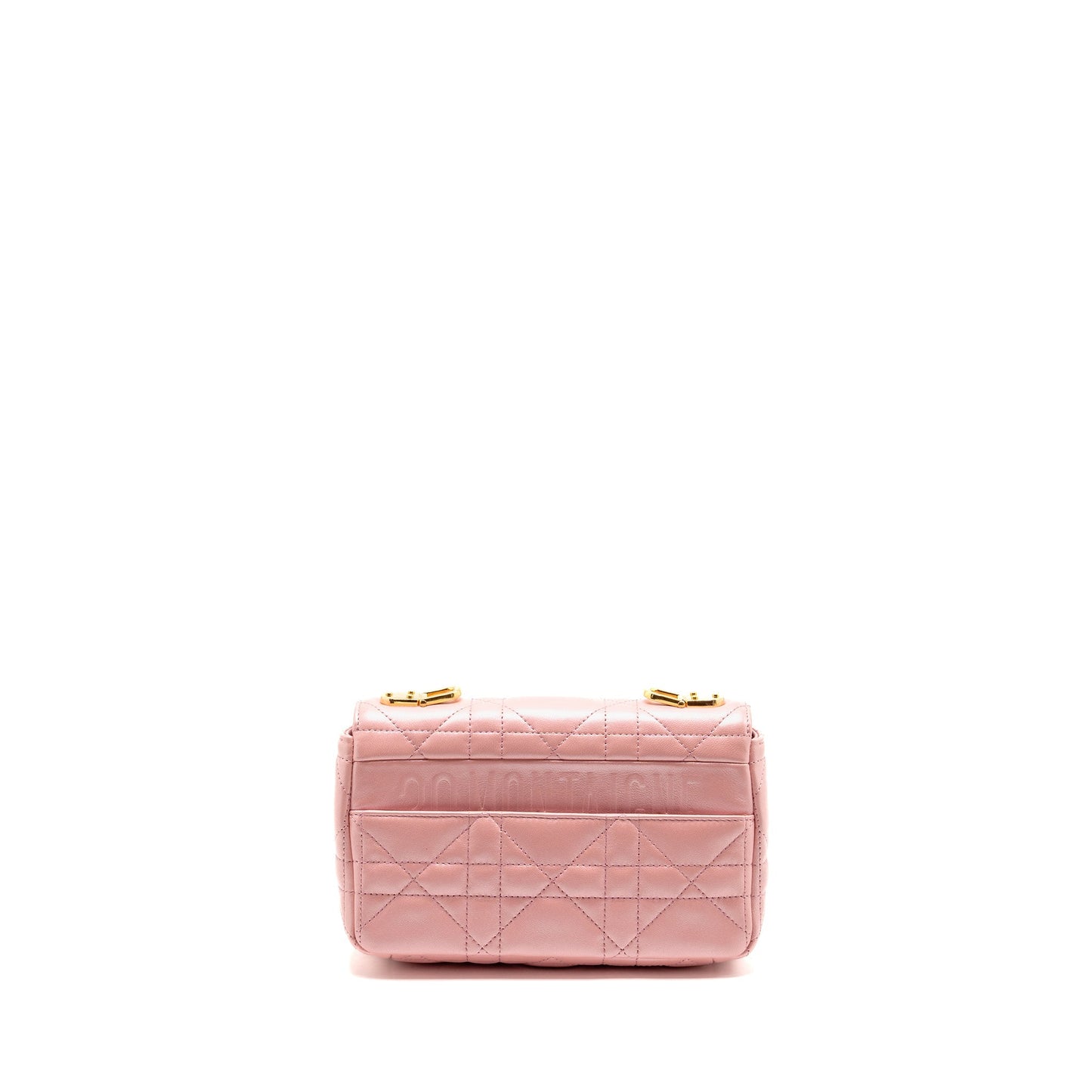 Dior Soft Caro Purse Lambskin Melocoton Handbag Small Travel Bag