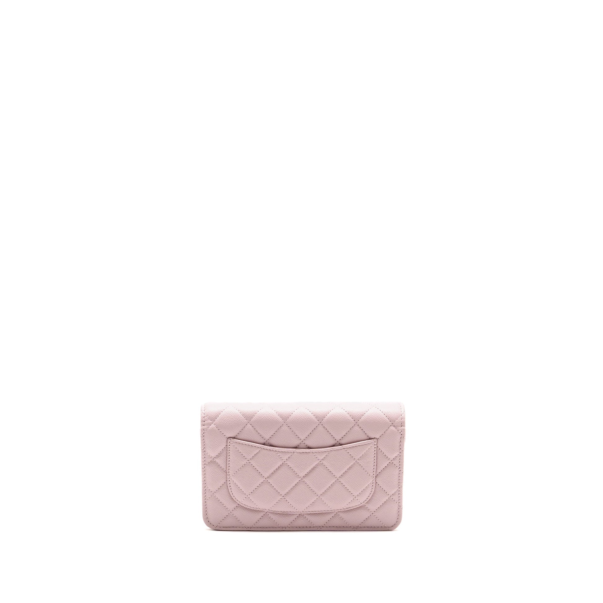 Chanel Classic on Caviar LGHW Pink Wallet Case