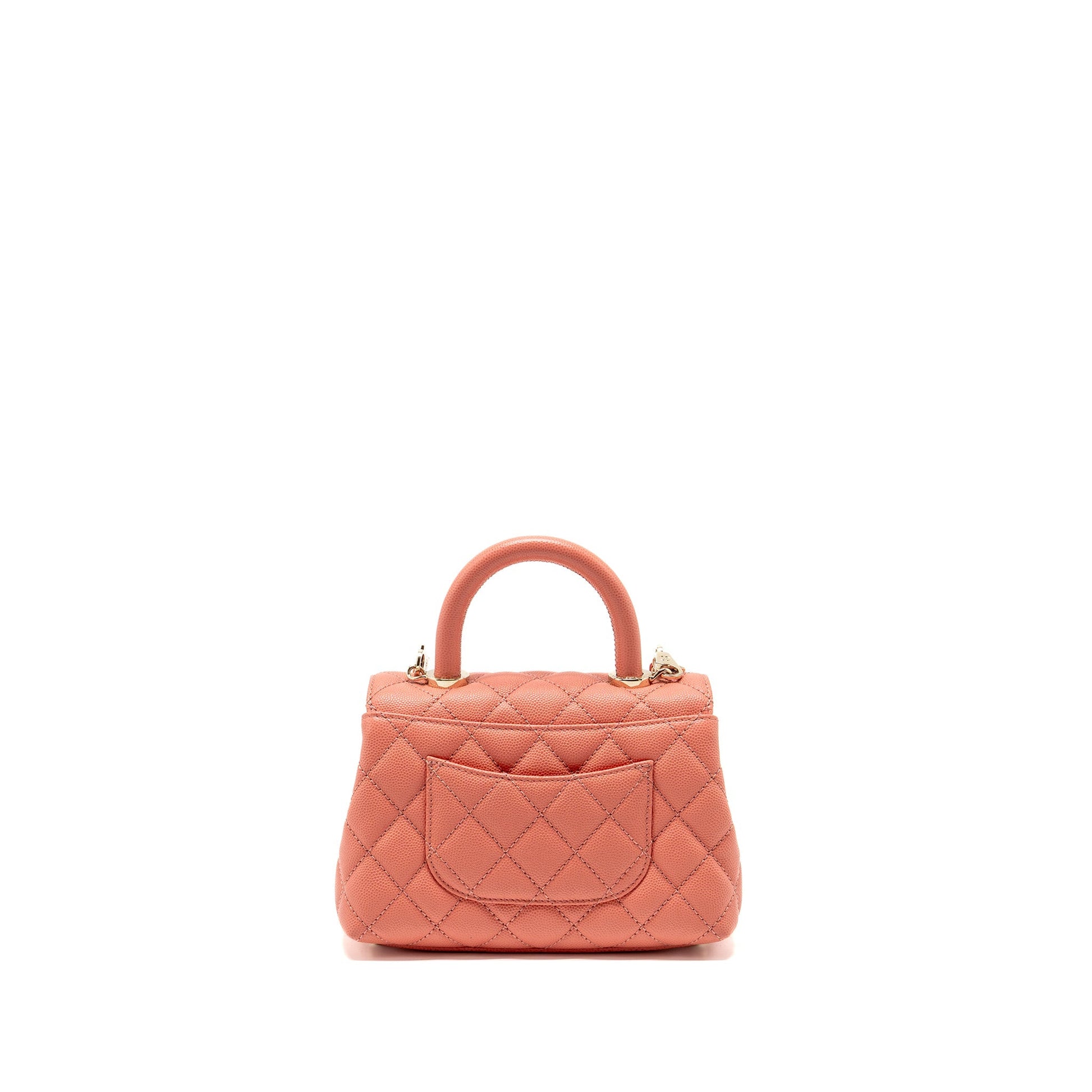 Chanel Coco Handle Caviar LGHW Microchip Pink Mini Bag