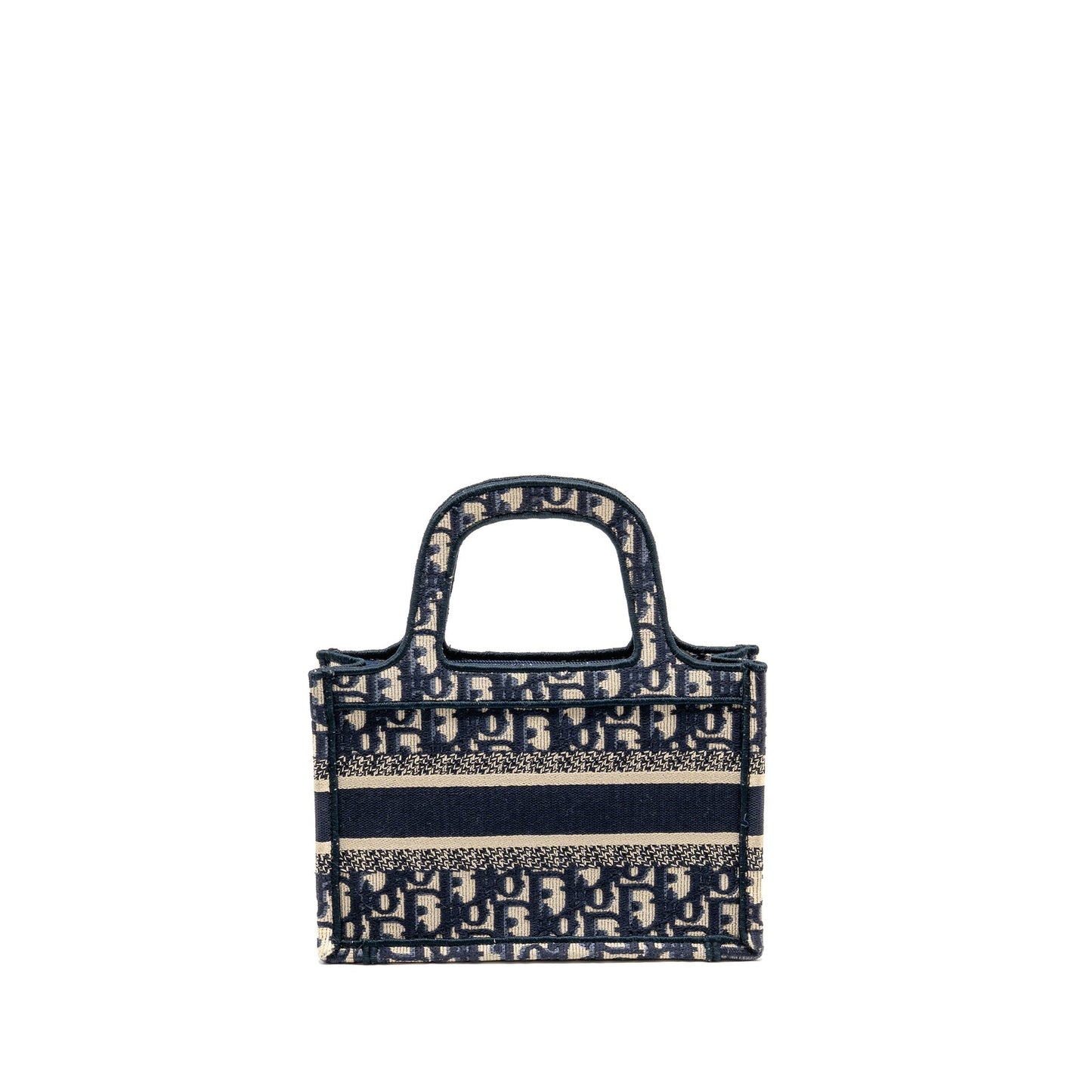Dior Book Tote Purse Oblique Embriodery Handbag Blue Mini Tote Bag
