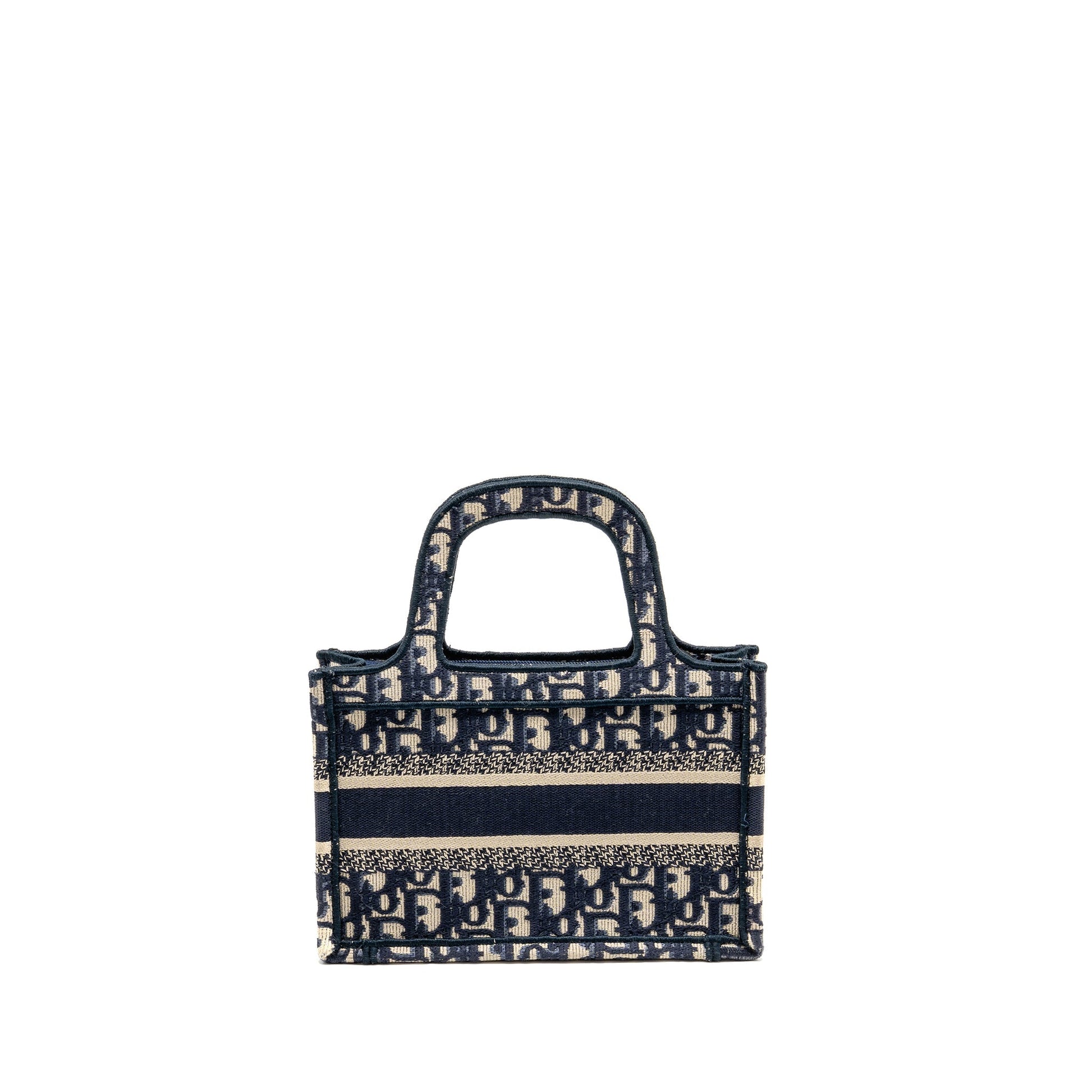 Dior Book Tote Purse Oblique Embriodery Handbag Blue Mini Tote Bag
