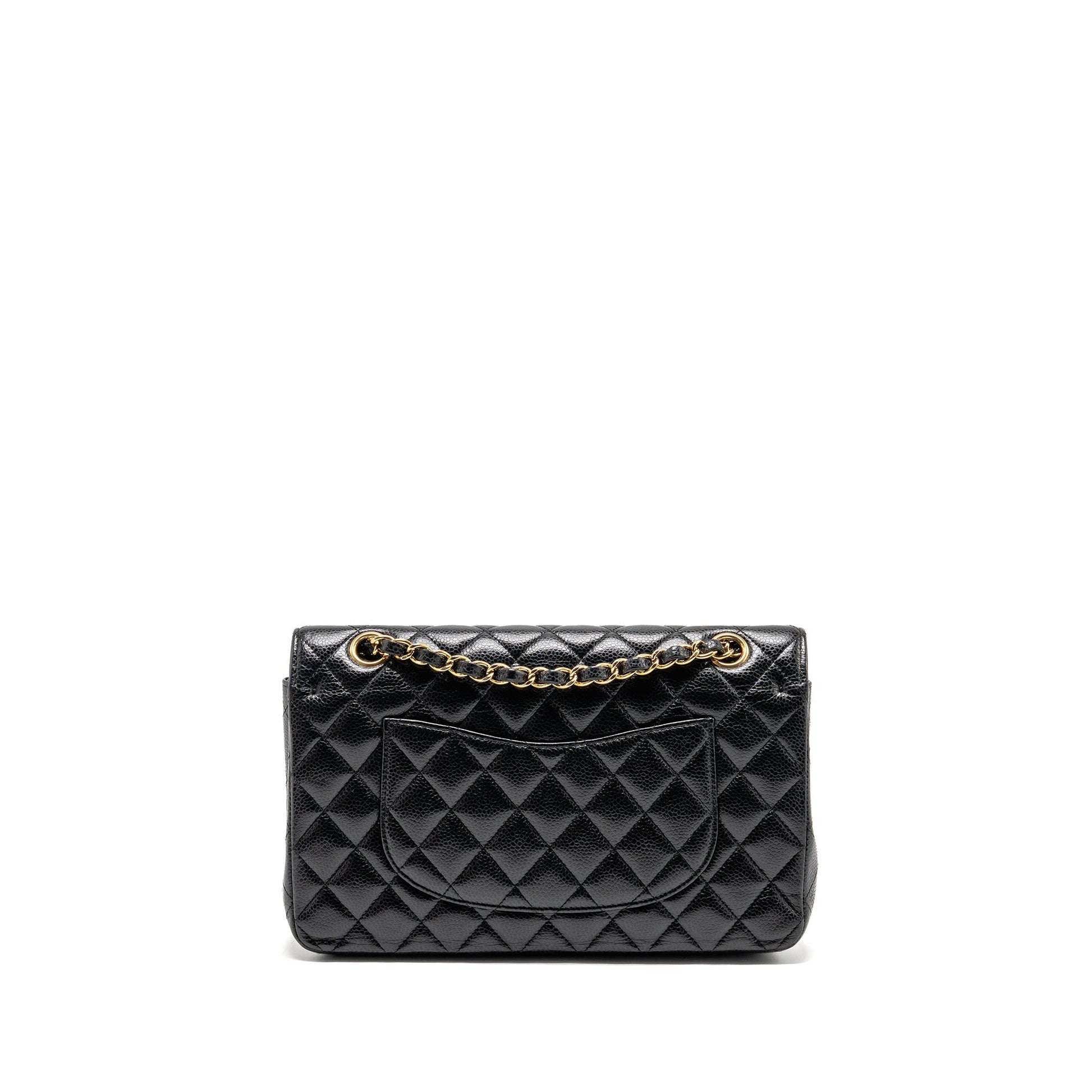 Chanel classic double Flap Caviar GHW Black Shoulder Bag Ghw 33