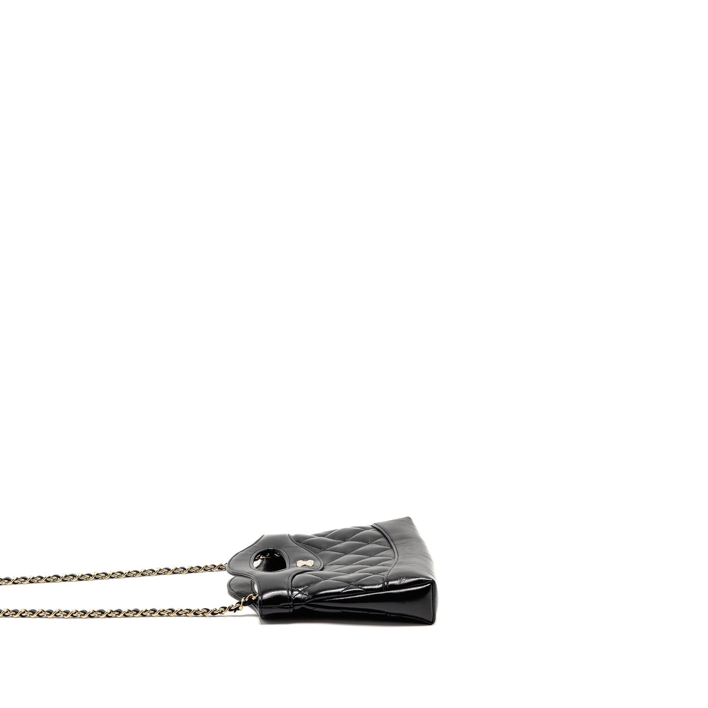 Chanel 31 Shiny Lambskin LGHW Microchip Black Clutch Bag Lghw Microchip