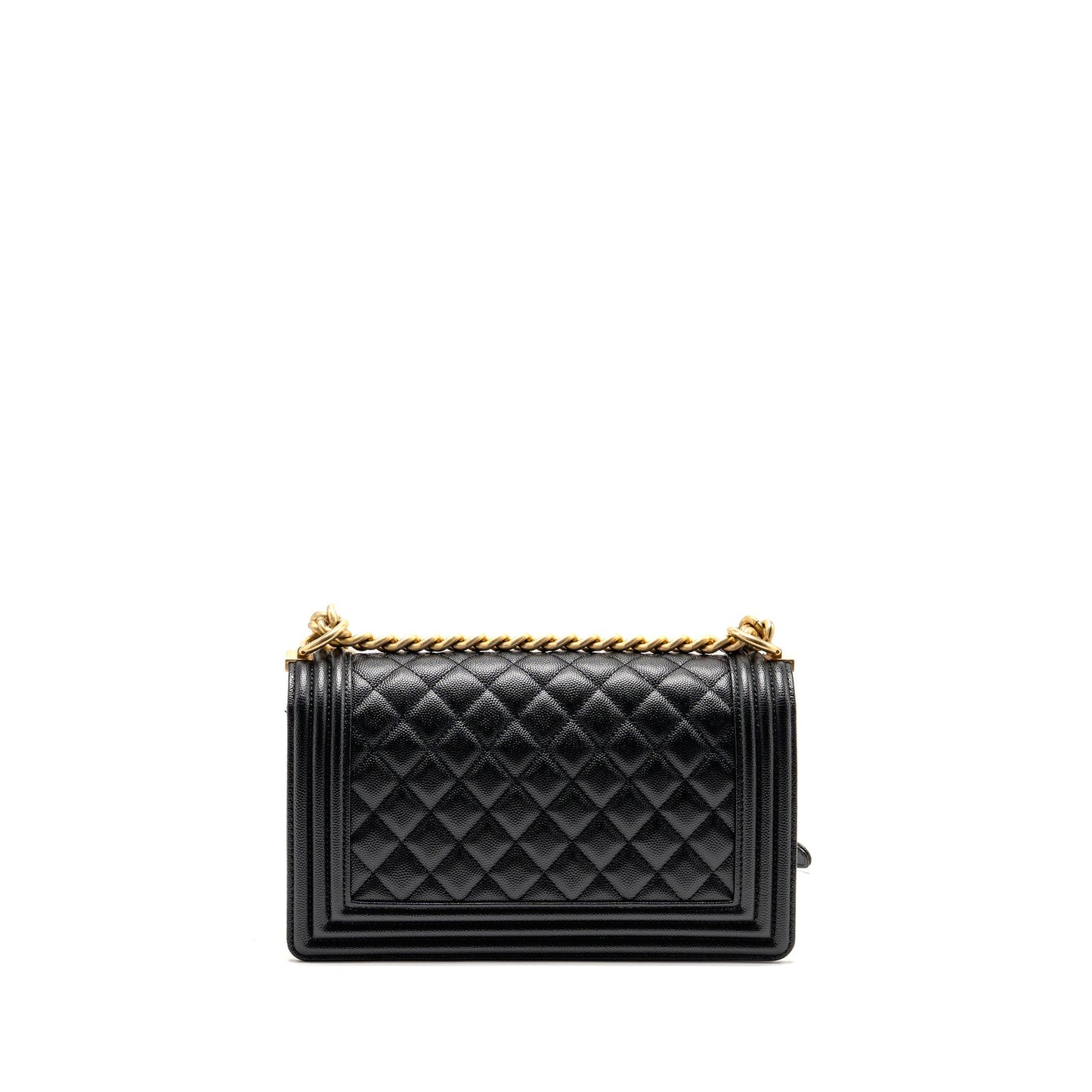 Chanel Classic Boy Caviar GHW Black Handbag Ghw 2