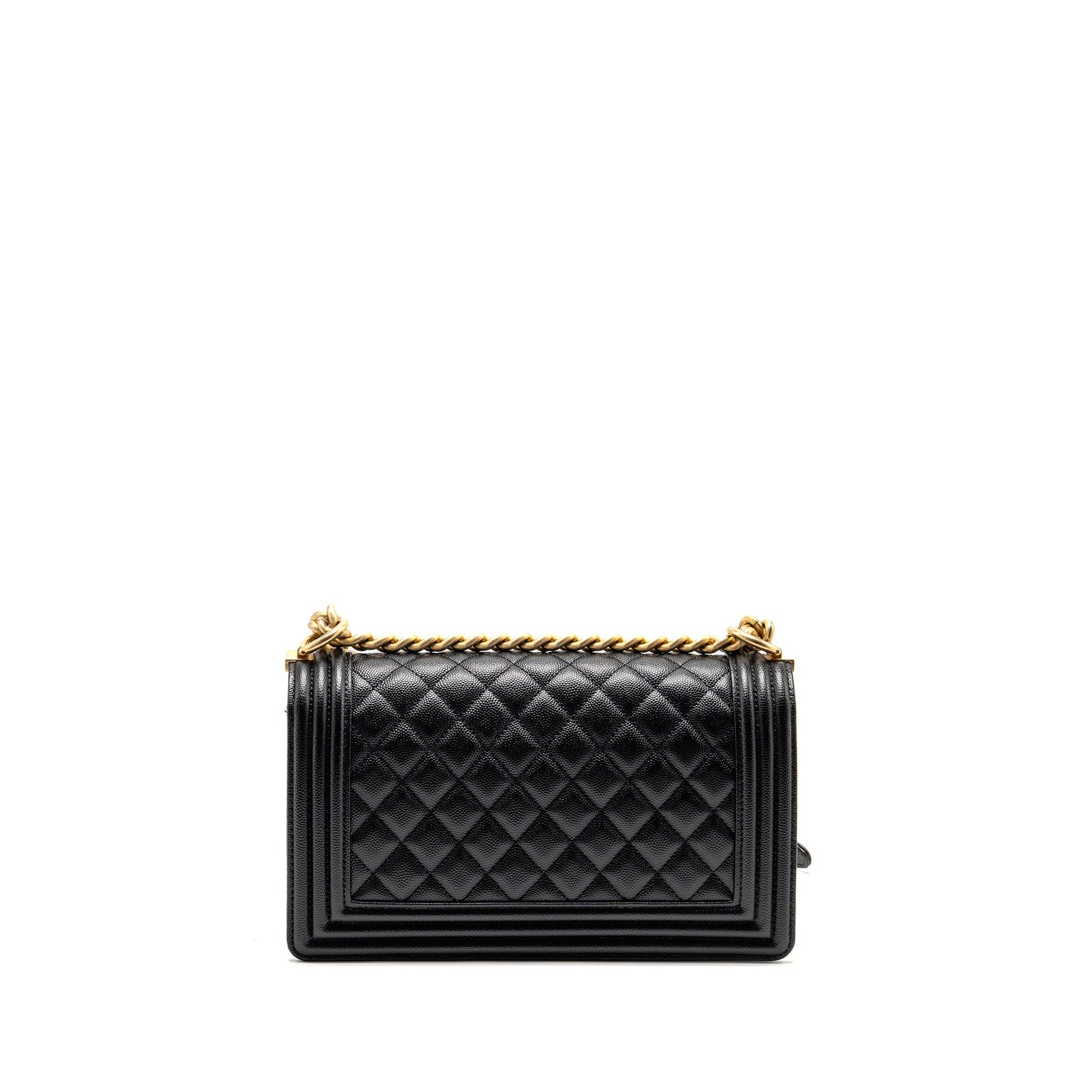 Chanel Classic Boy Caviar GHW Black Handbag Ghw 2