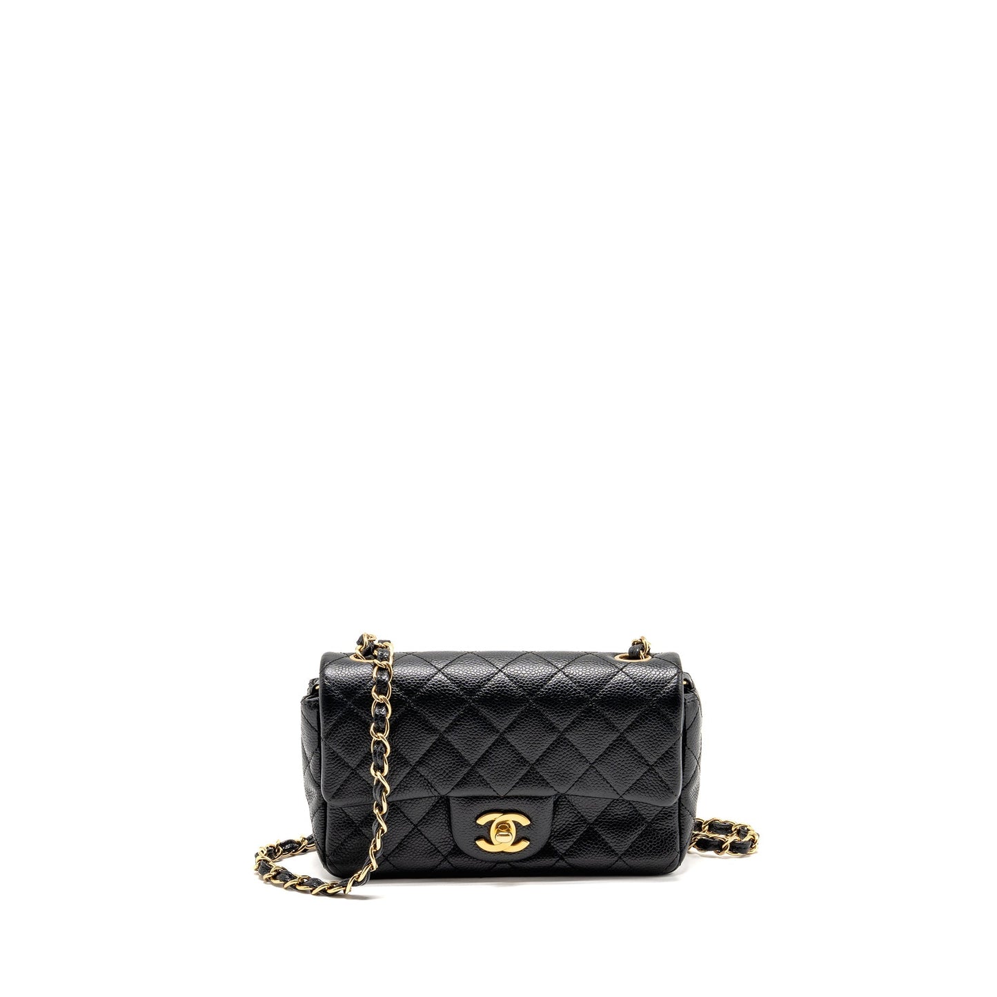 Chanel Rectangular Flap Caviar GHW Black Shoulder Bag