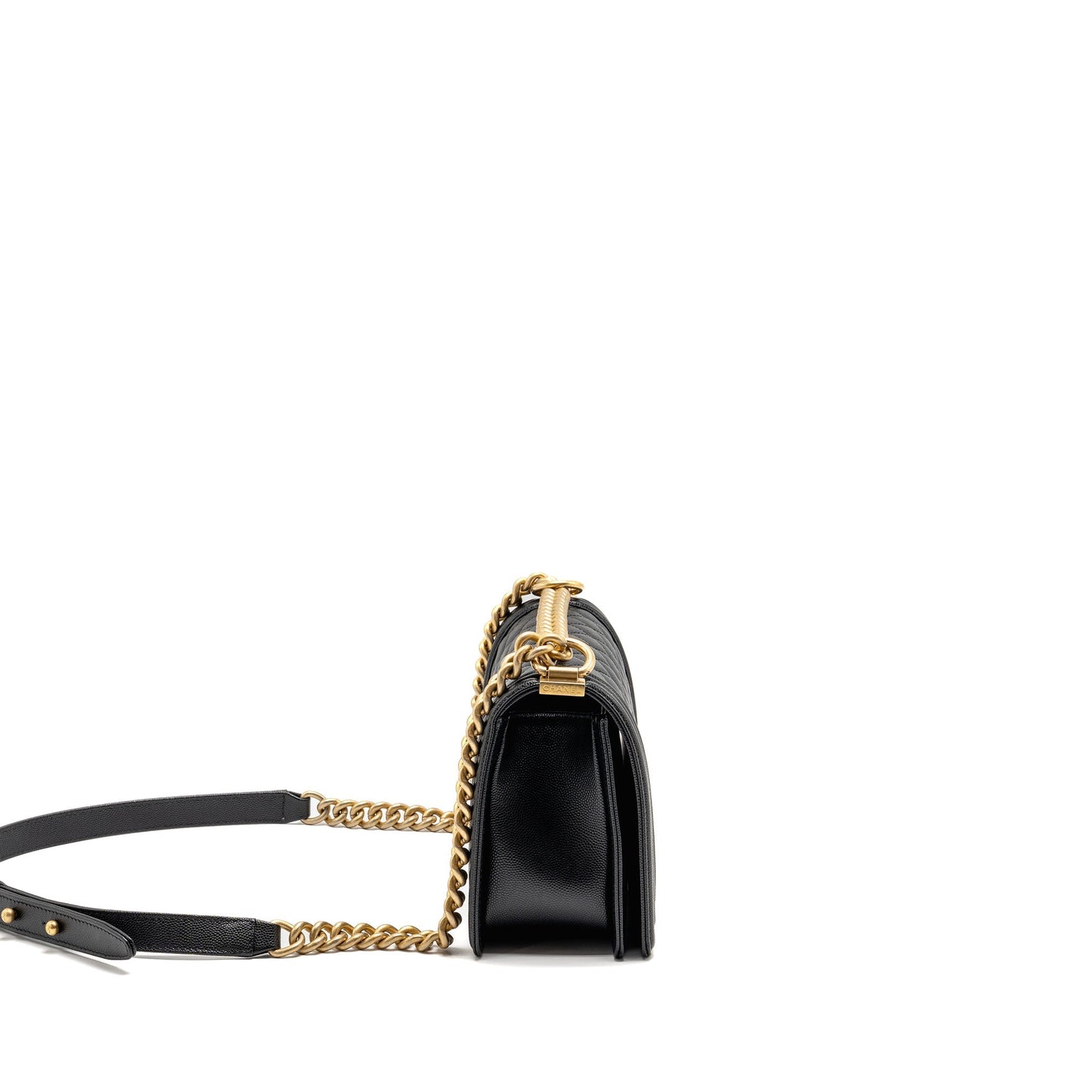 Chanel Classic Boy Caviar GHW Black Handbag Ghw 2