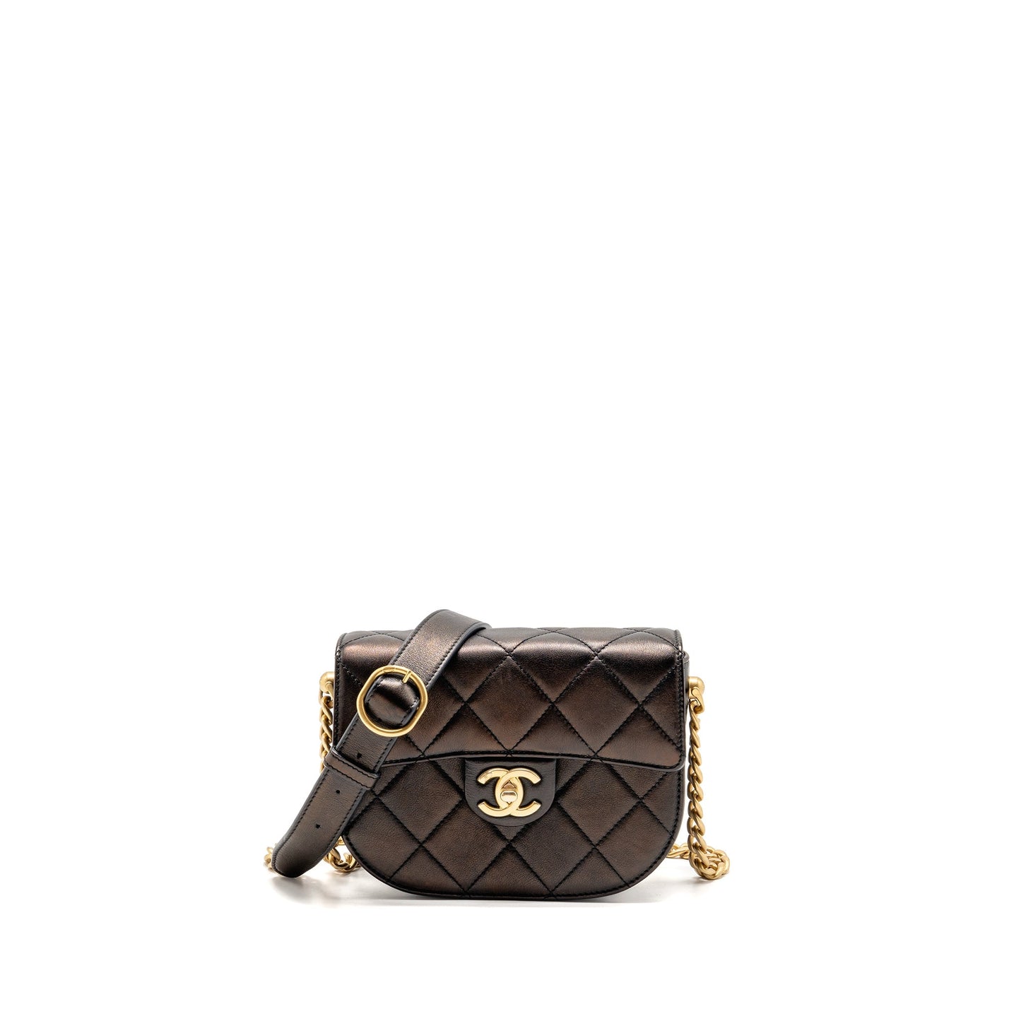 Chanel 21S Moon Messenger Calfskin GHW Black Messenger Bag Ghw 1