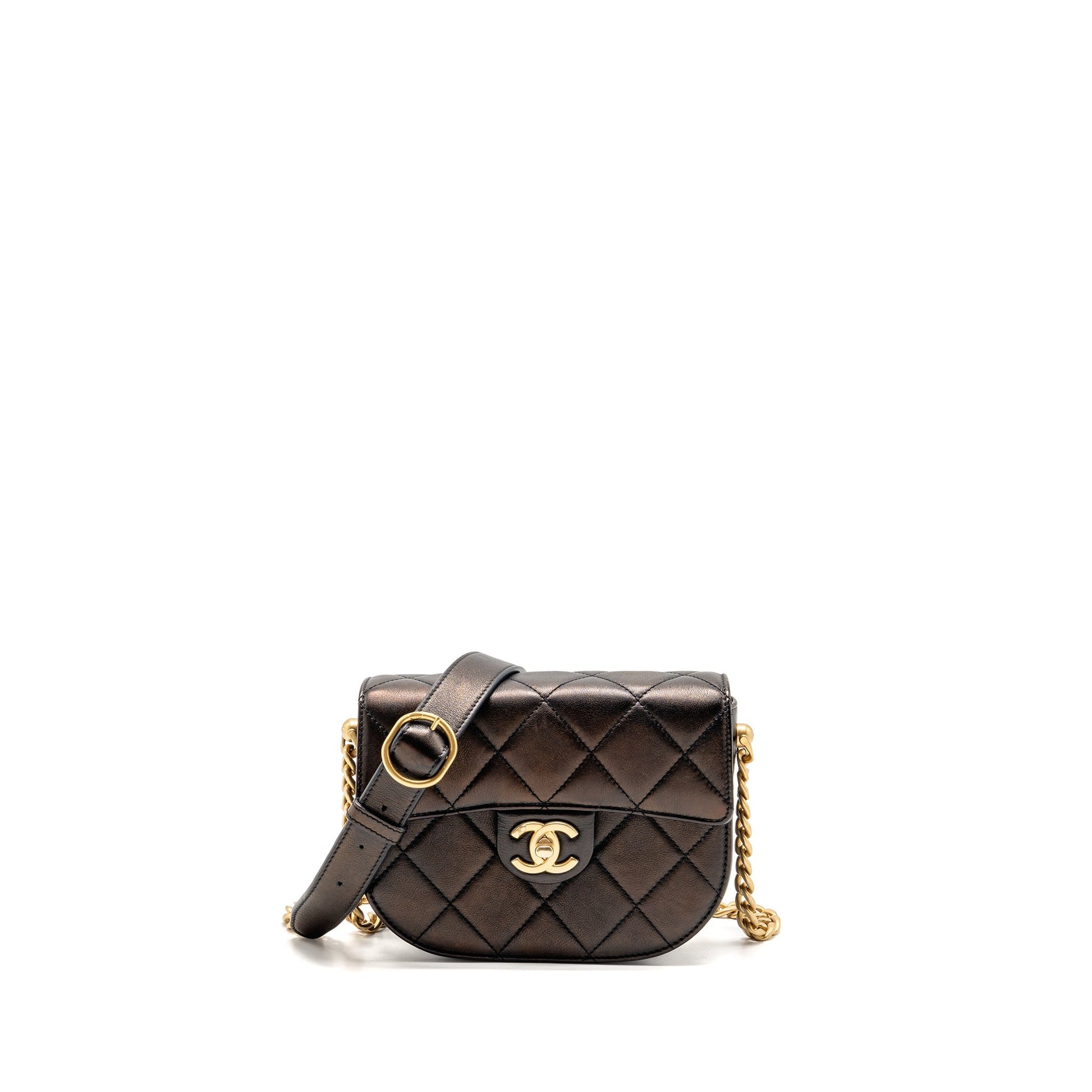 Chanel 21S Moon Messenger Calfskin GHW Black Messenger Bag Ghw 1