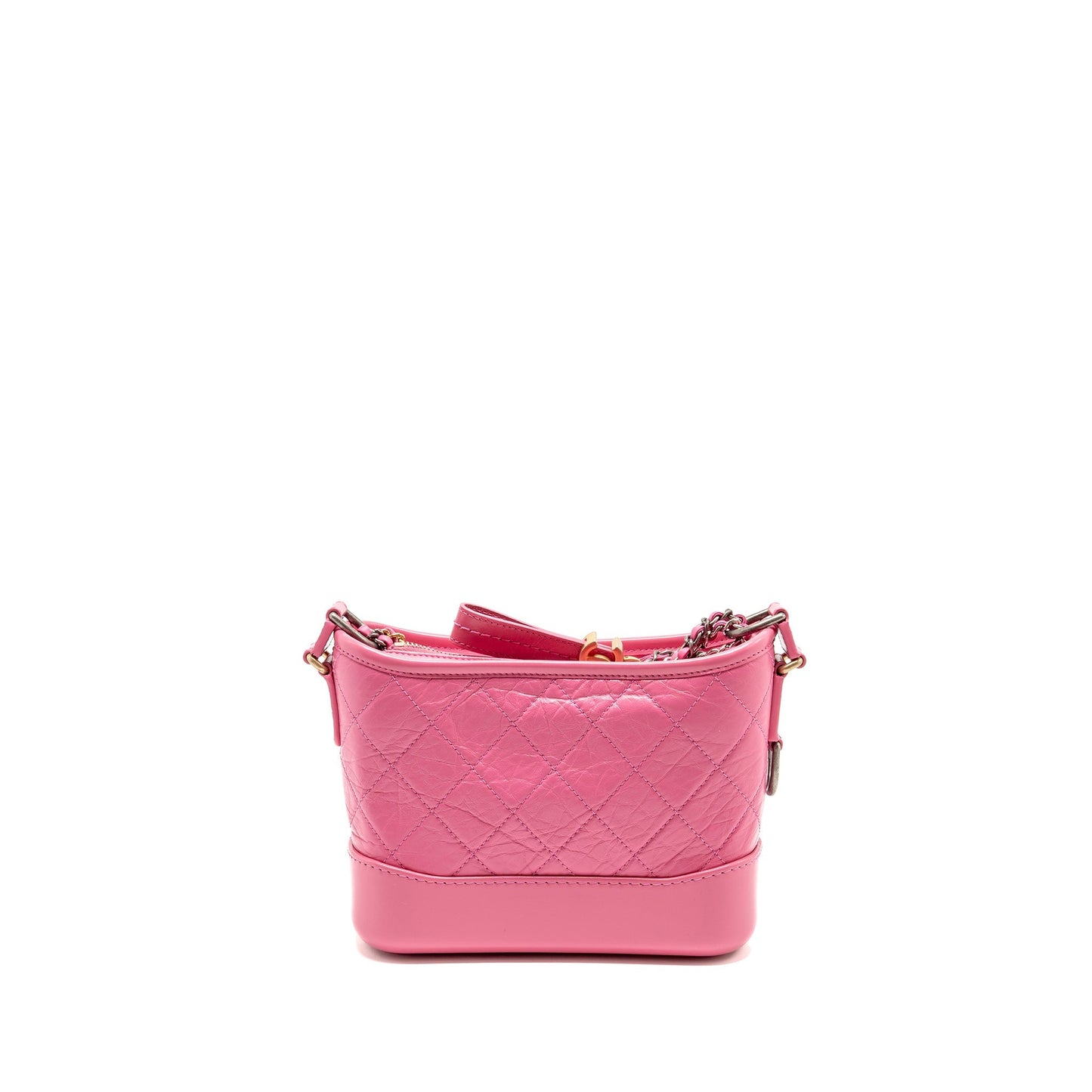 Chanel Gabrielle Hobo Aged Calfskin Multicoloured Hardware Pink Small Shoulder Bag