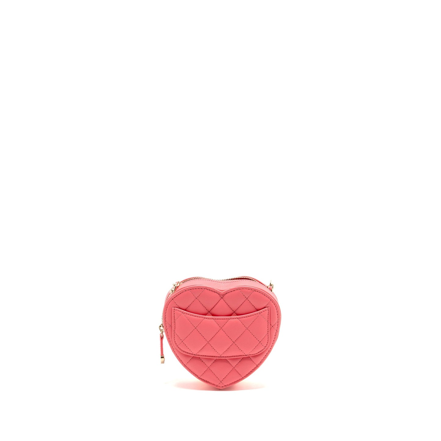 Chanel heart Lambskin LGHW Pink Small Handbag