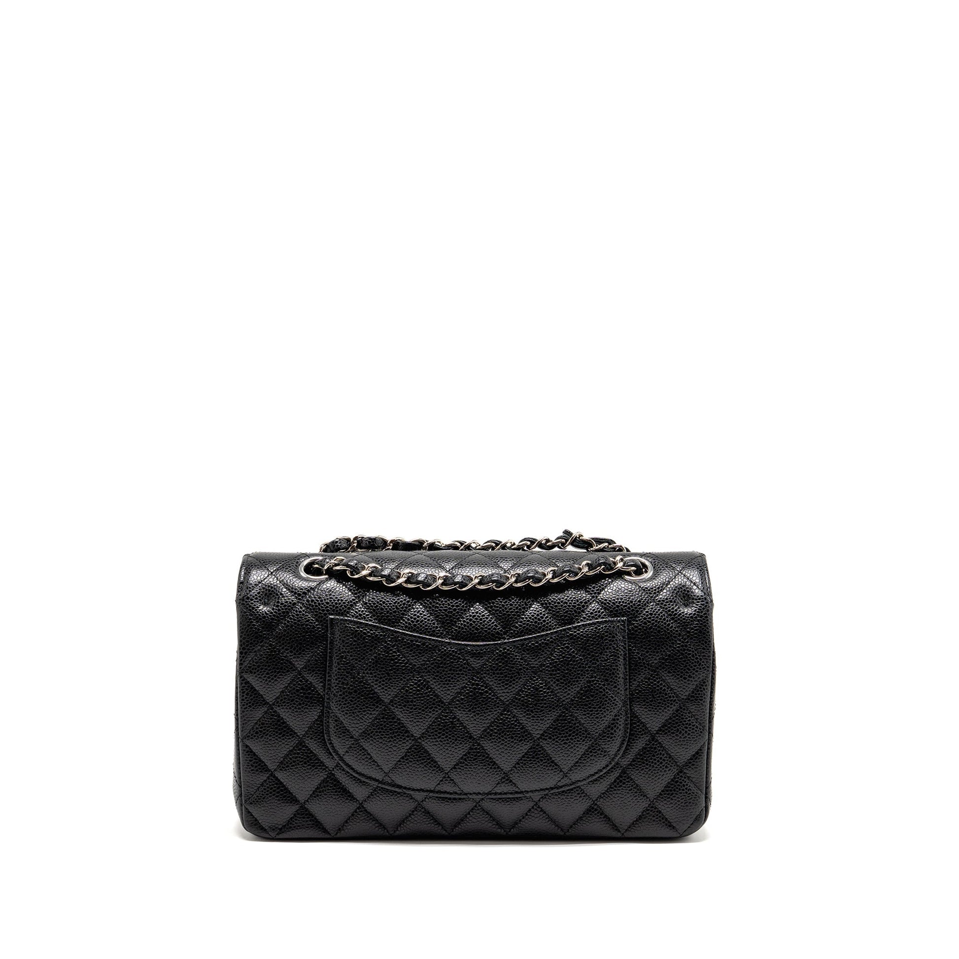 Chanel Classic Double Flap Caviar SHW Black Shoulder Bag Shw 12