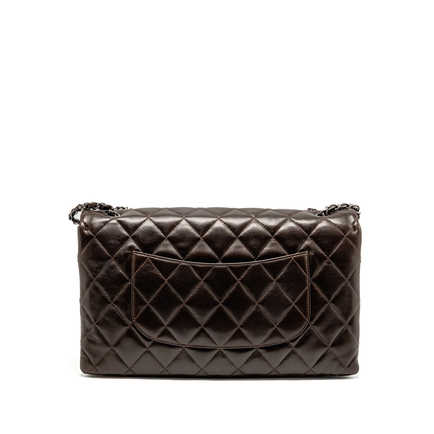 Chanel Quilted Flap Lambskin Dark SHW Brown Shoulder Bag