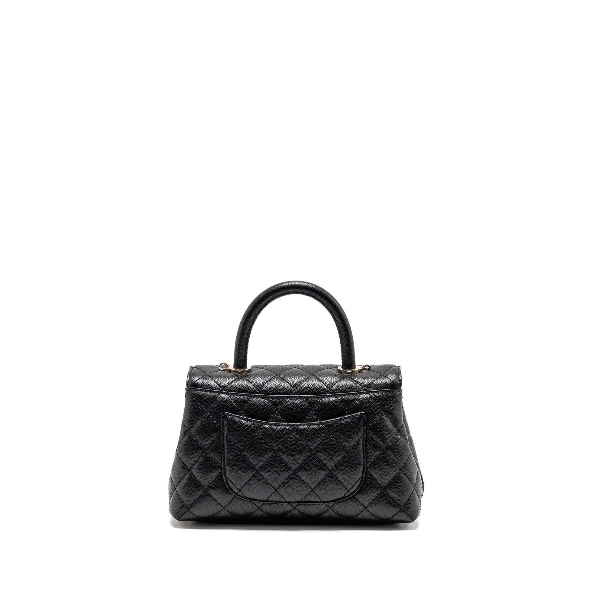 Chanel Coco Handle Caviar LGHW microchip Black Small Handbag Microchip 18