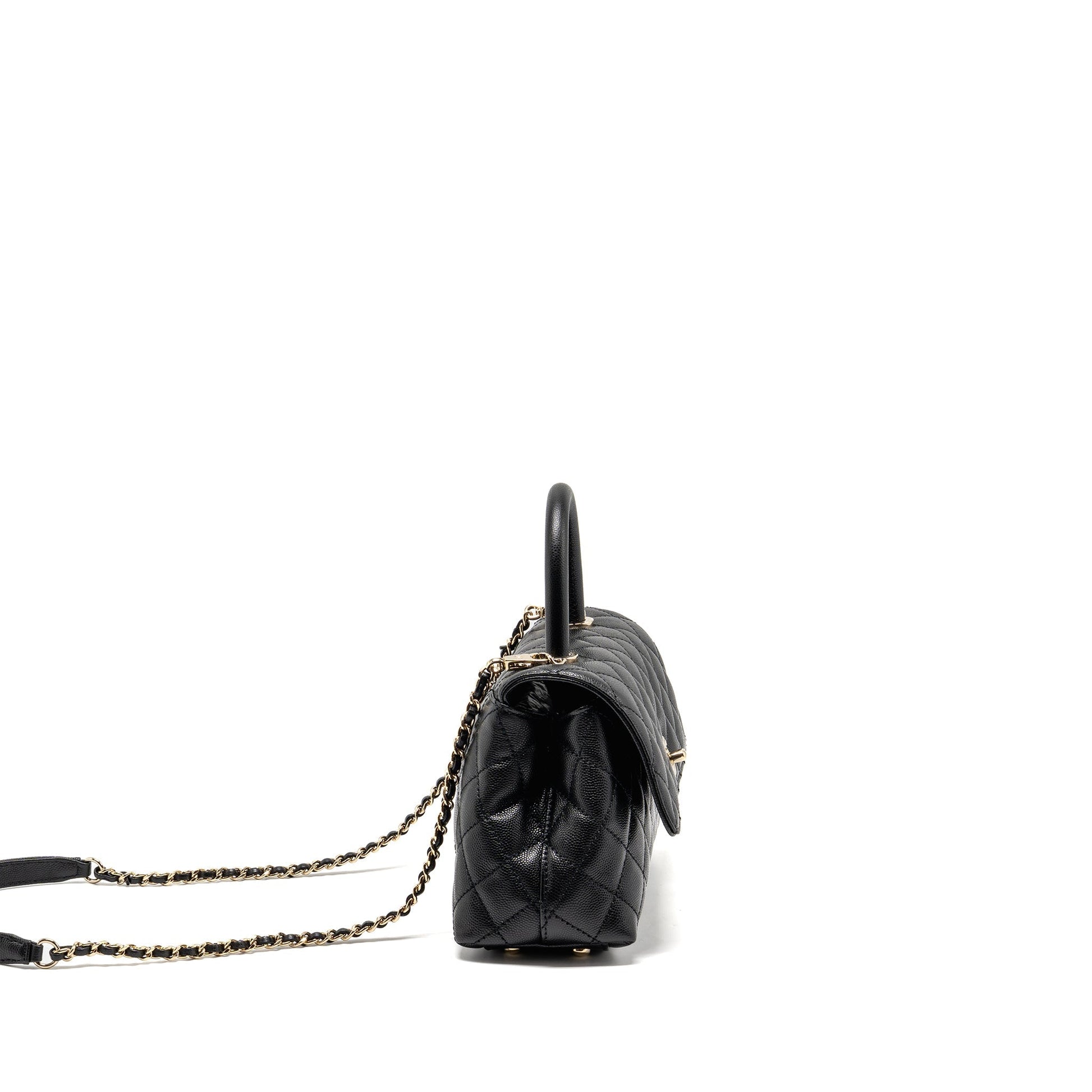 Chanel Coco Handle Caviar LGHW microchip Black Small Handbag Microchip 18