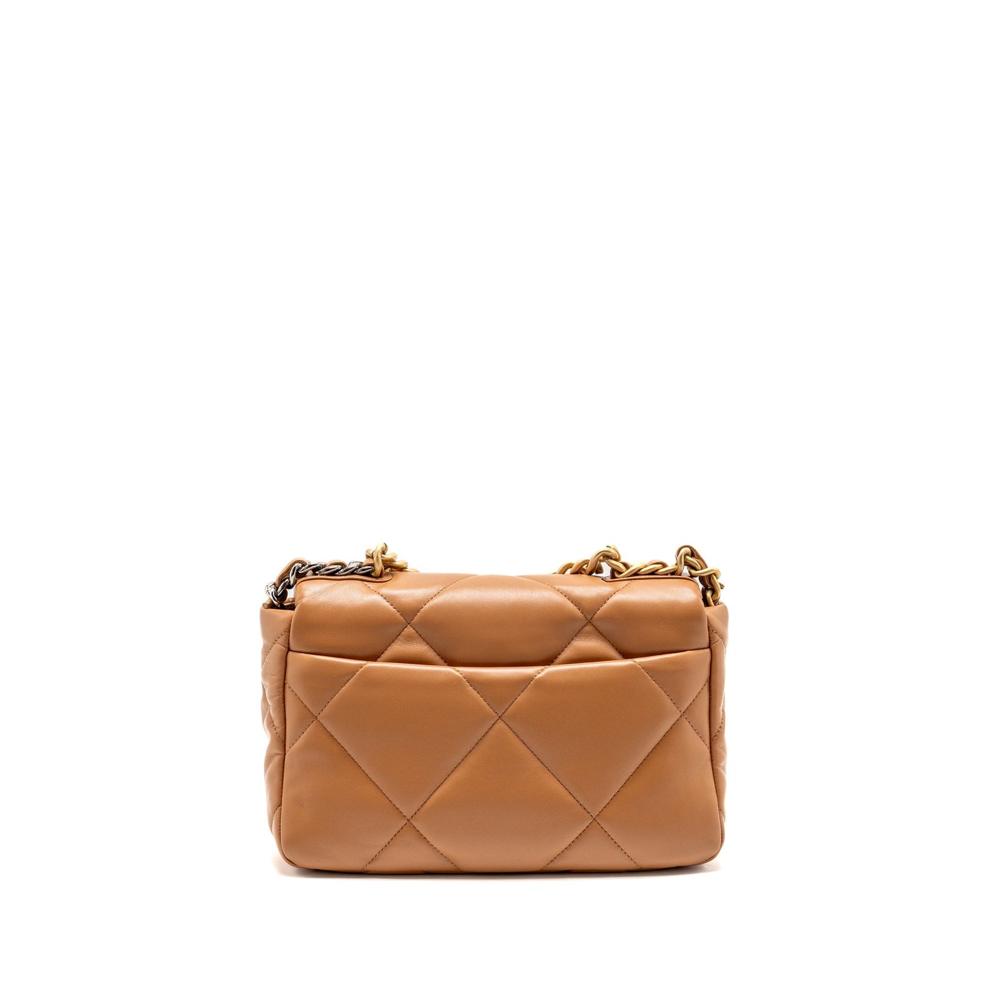 Chanel 19 Lambskin Caramel Multicoloured Hardware Microchip Small Handbag