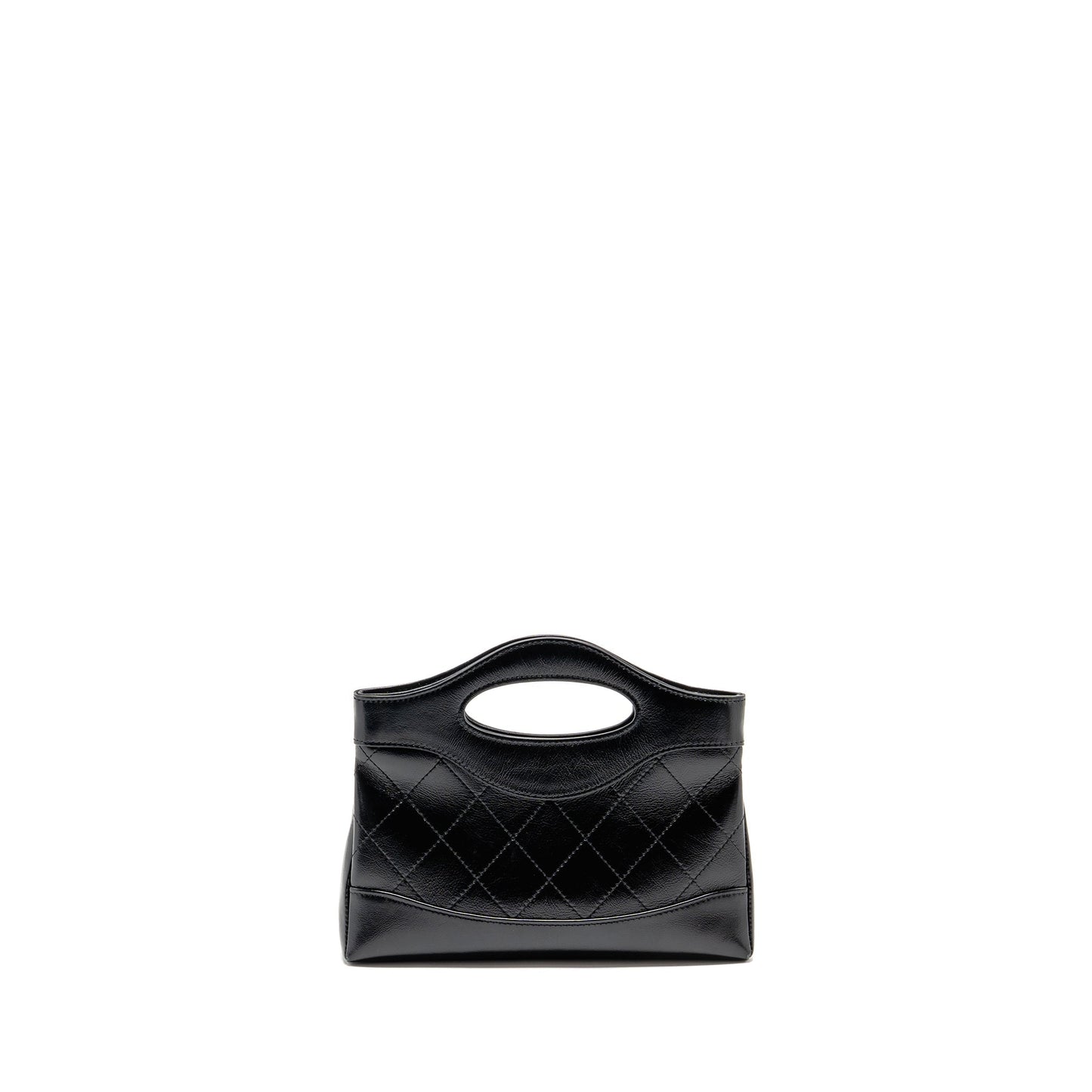 Chanel 24C 31 Shiny Calfskin LGHW Microchip Black Clutch Bag Microchip 2