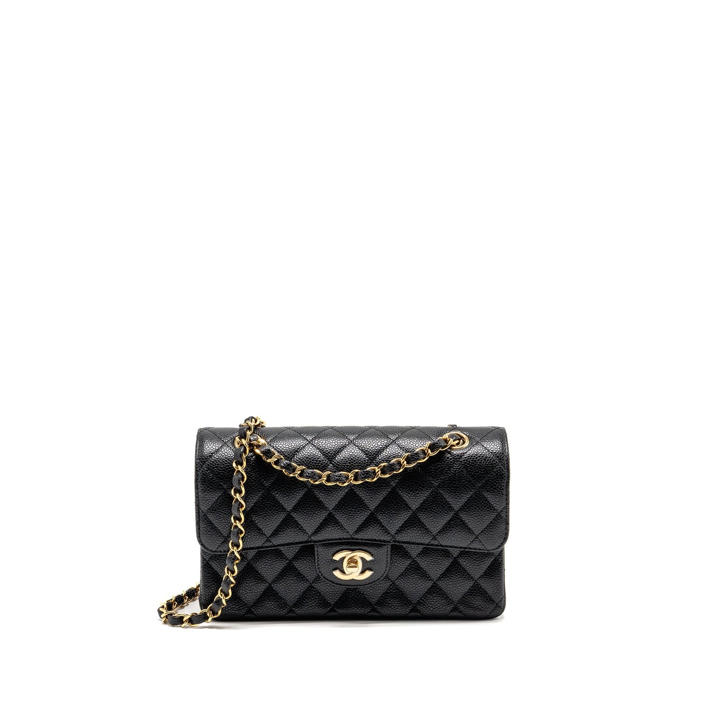 Chanel Classic Double Flap Caviar GHW microchip Black Small Shoulder Bag Ghwmicrochip 2