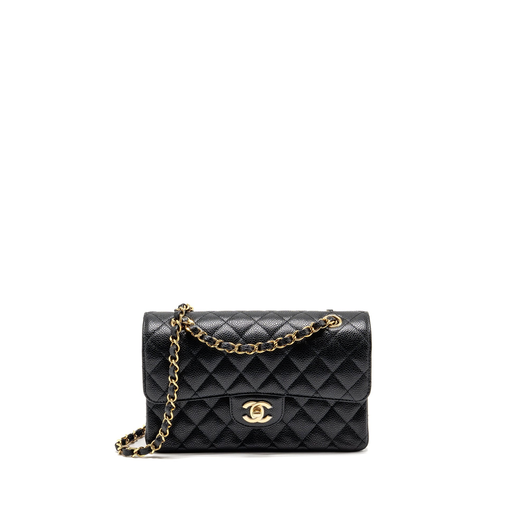Chanel Classic Double Flap Caviar GHW microchip Black Small Shoulder Bag Ghwmicrochip 2