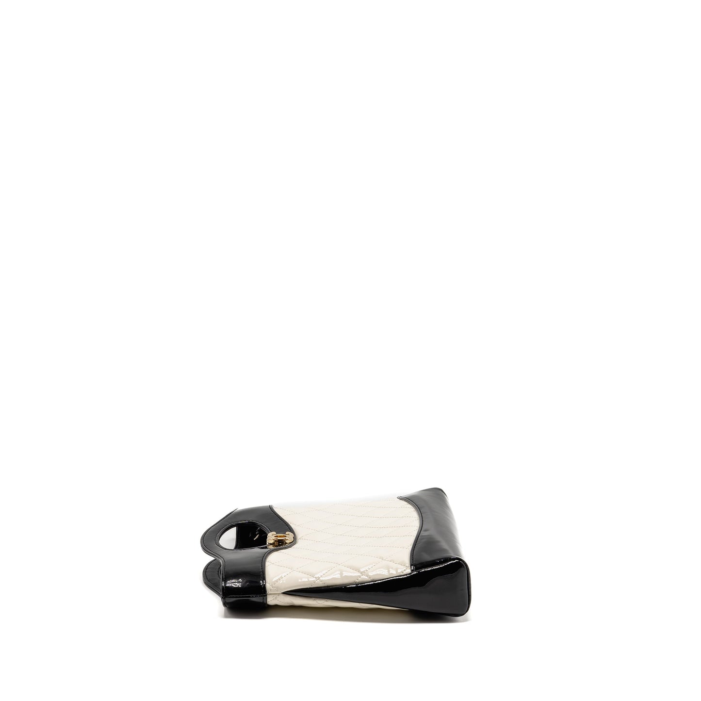 Chanel 31 Patent LGHW Microchip Black White Mini Bag