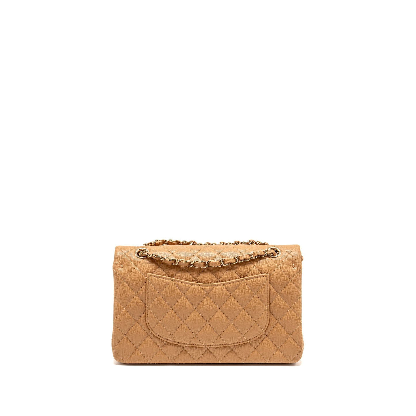 Chanel Classic Double Flap Caviar Caramel LGHW Shoulder Bag Lghwmicrochip 1