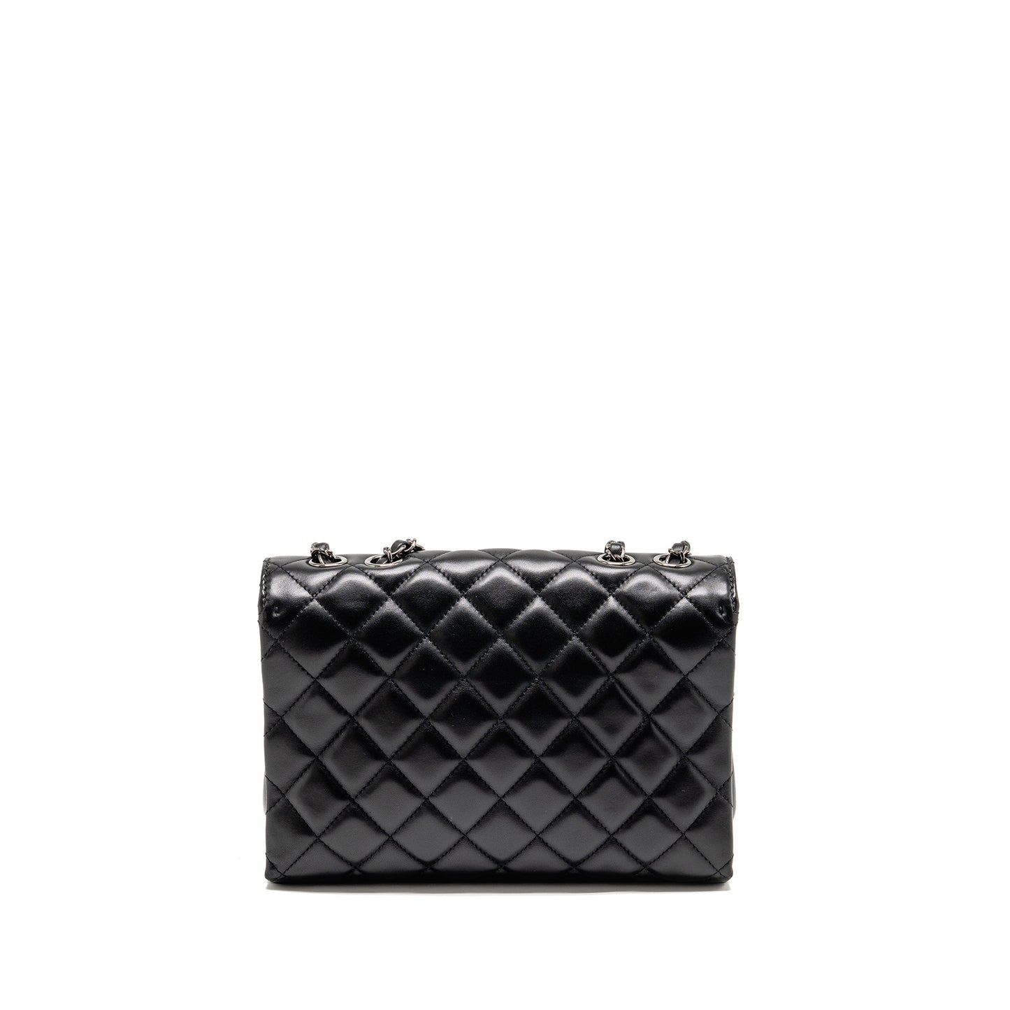 Chanel Coco Loop Single Flap Lambskin SHW Black Shoulder Bag