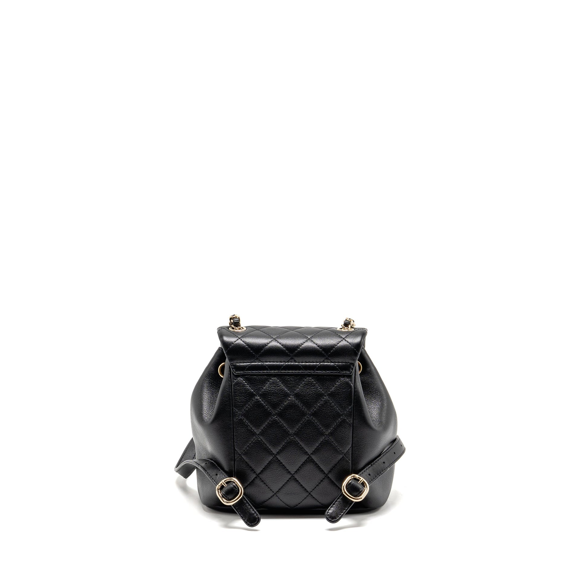 Chanel Duma Backpack calfskin LGHW microchip Black Microchip 1