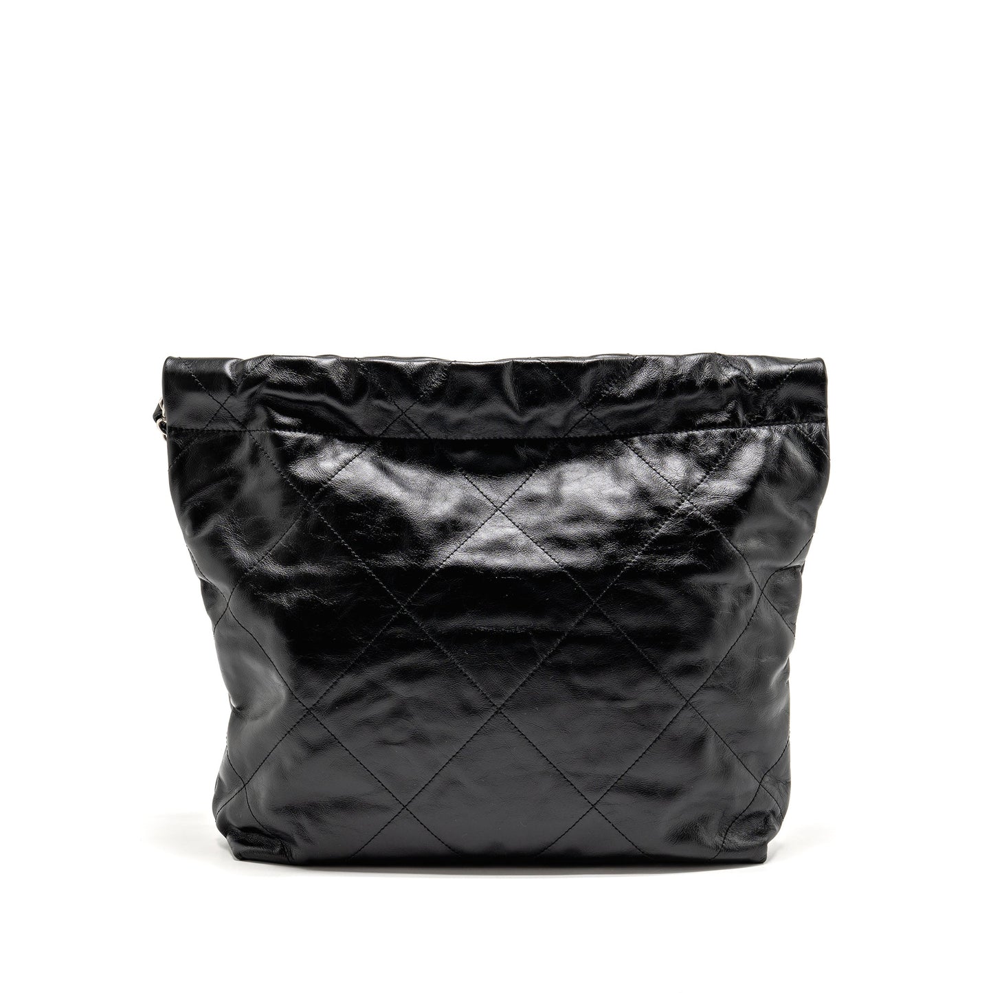Chanel 22 Shiny Calfskin SHW Microchip Black Small Handbag