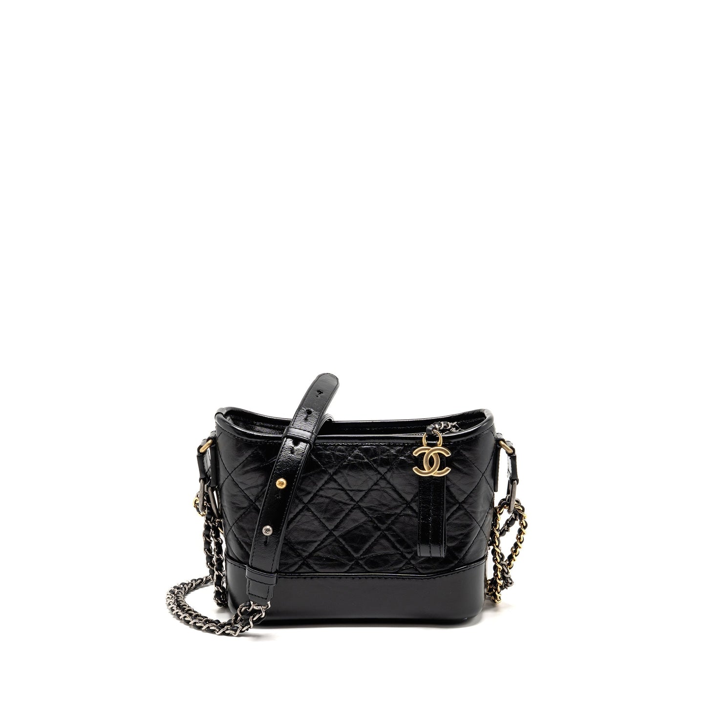 Chanel Gabrielle Hobo Aged Calfskin Hardware Multicolour Black Small Shoulder Bag Hardware 7