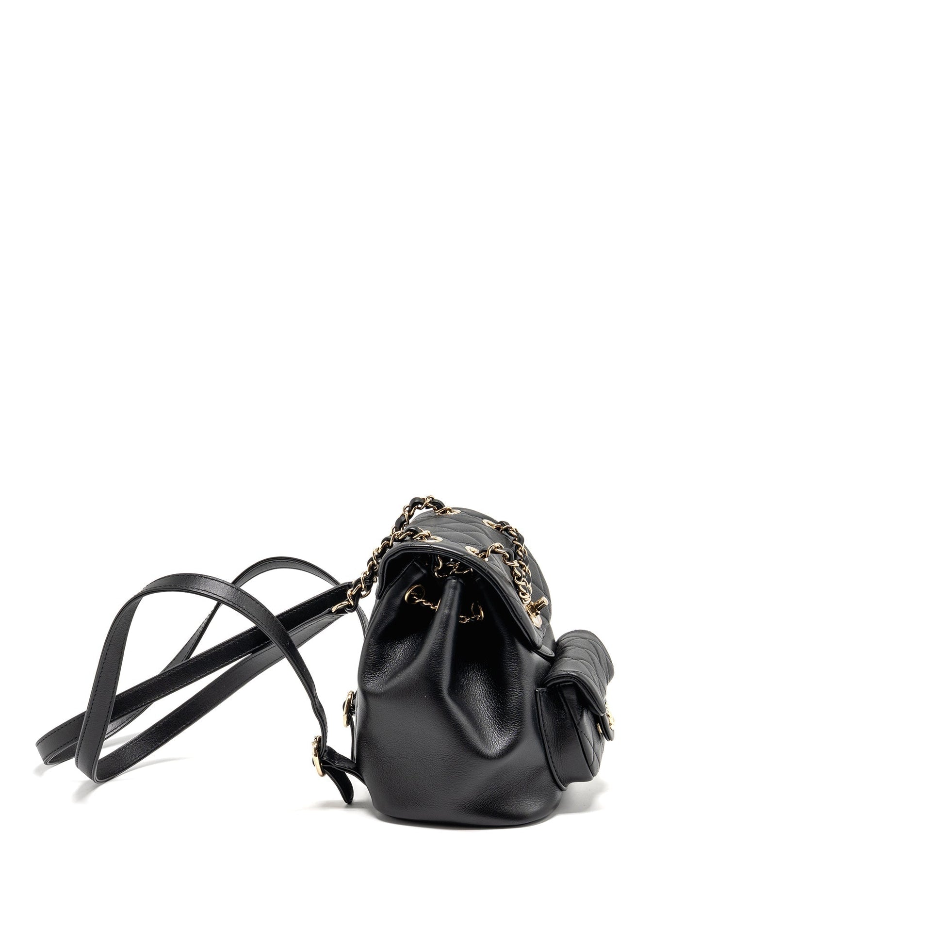 Chanel Duma Backpack calfskin LGHW microchip Black Microchip 1