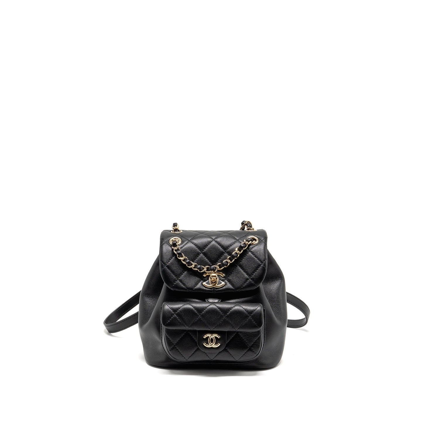 Chanel Duma Backpack calfskin LGHW microchip Black Microchip 1