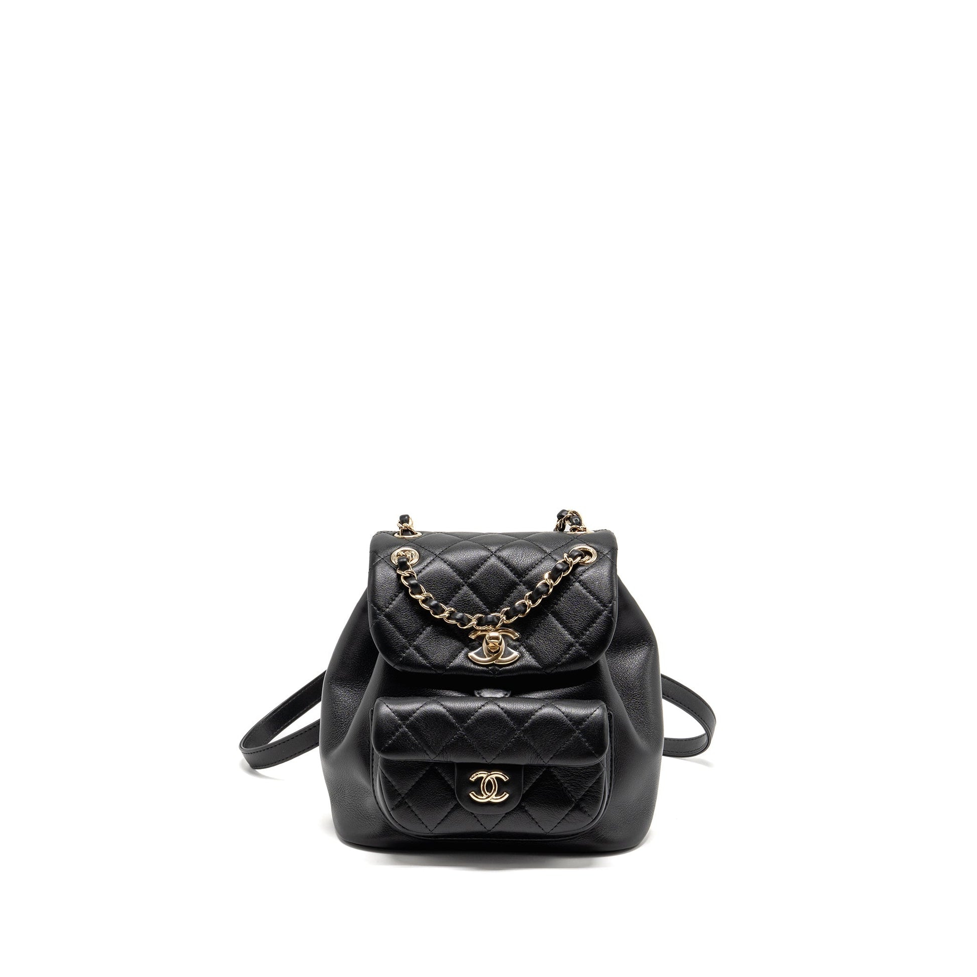 Chanel Duma Backpack calfskin LGHW microchip Black Microchip 1