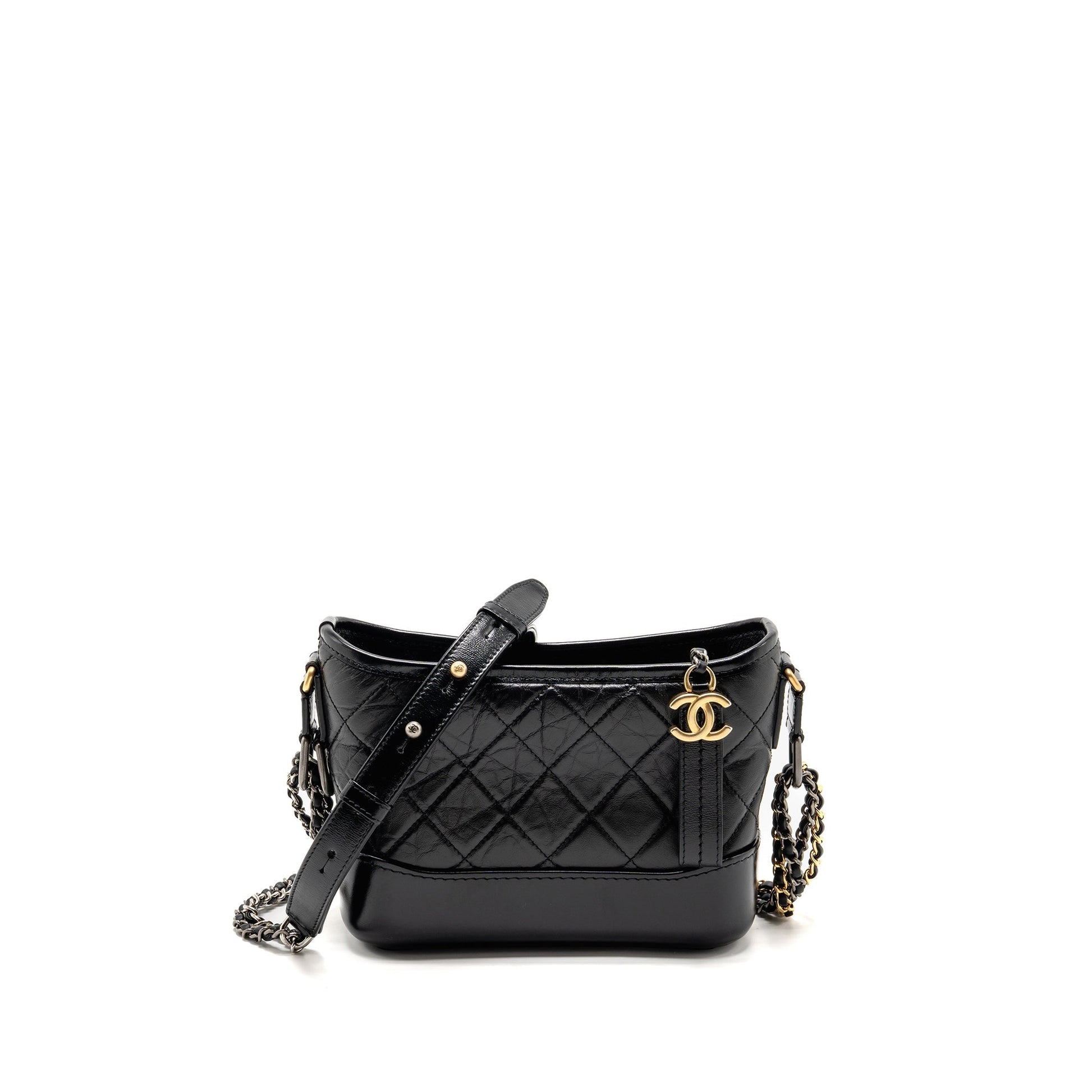 Chanel Gabrielle Hobo Aged Calfskin Hardware Multicolour Black Small Shoulder Bag Hardware 1