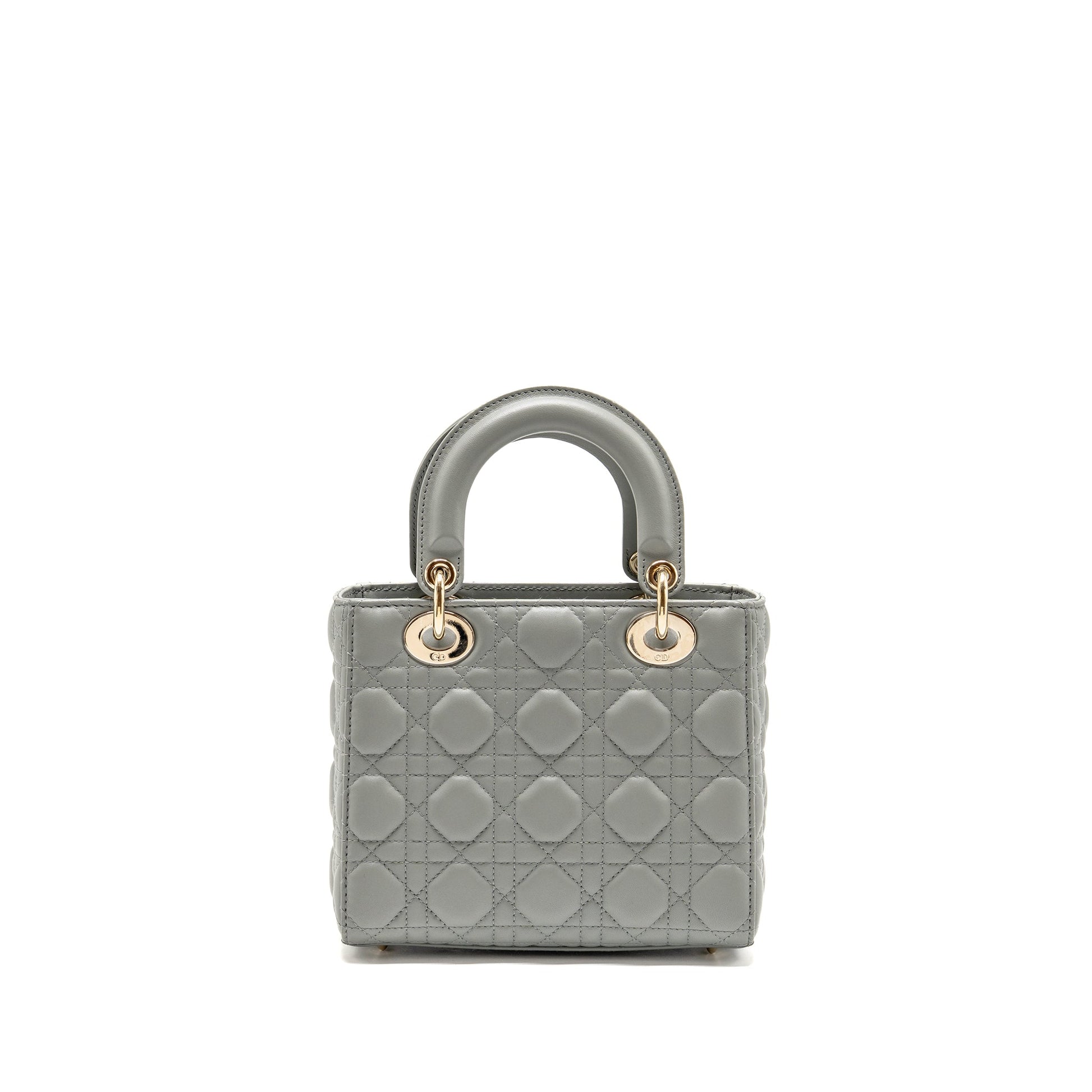 Dior Lady My Abc Purse Lambskin Grey Stone Small Travel Bag