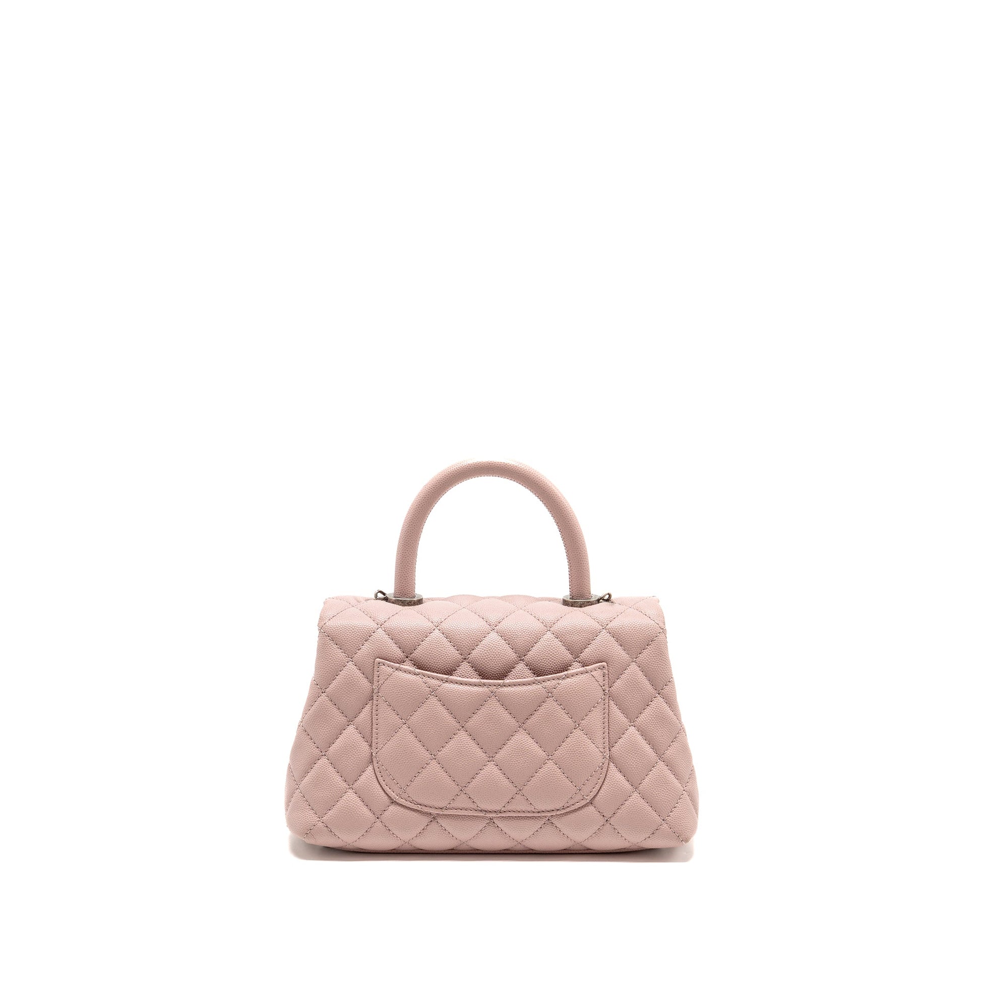 Chanel Coco Handle Caviar Ruthenium SHW Pink Small Handbag