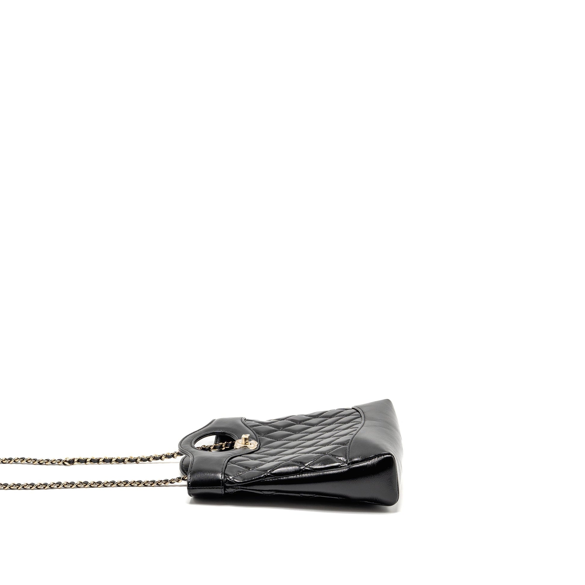 Chanel 31 Shiny Calfskin LGHW Microchip Black Mini Bag Microchip 1