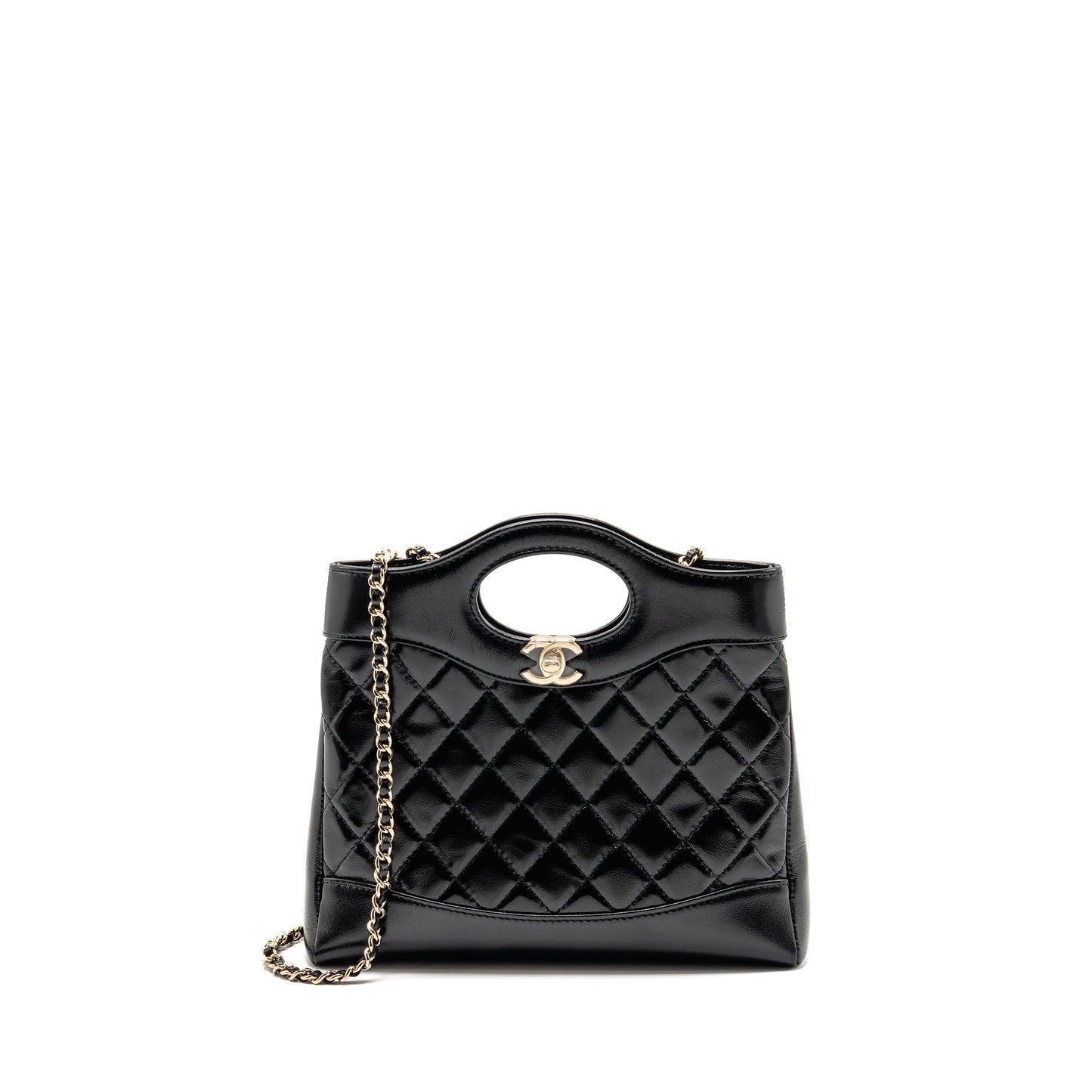 Chanel 31 Shiny Calfskin LGHW Microchip Black Mini Bag Microchip 1