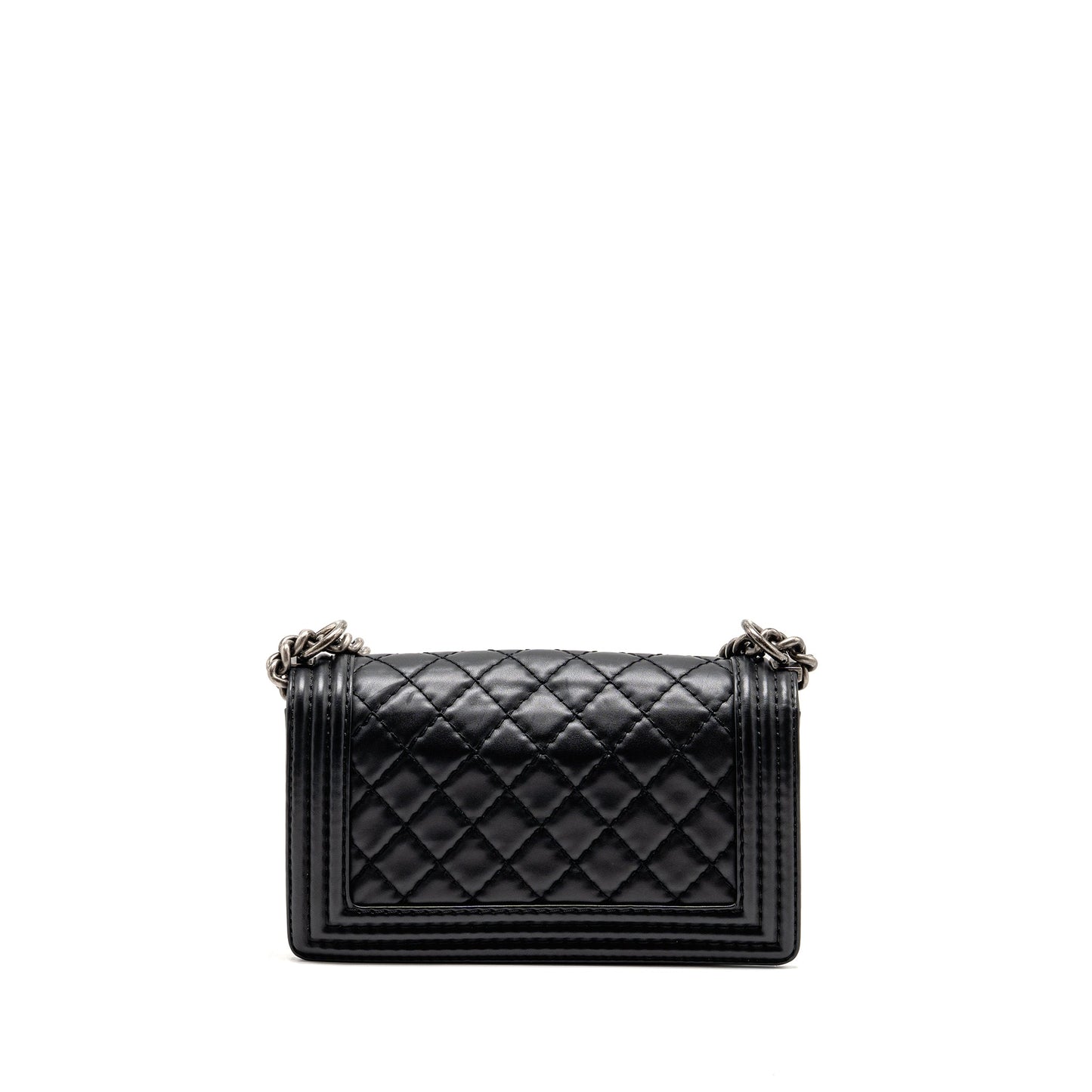 Chanel Boy Calfskin Ruthenium SHW Black Handbag Black 1