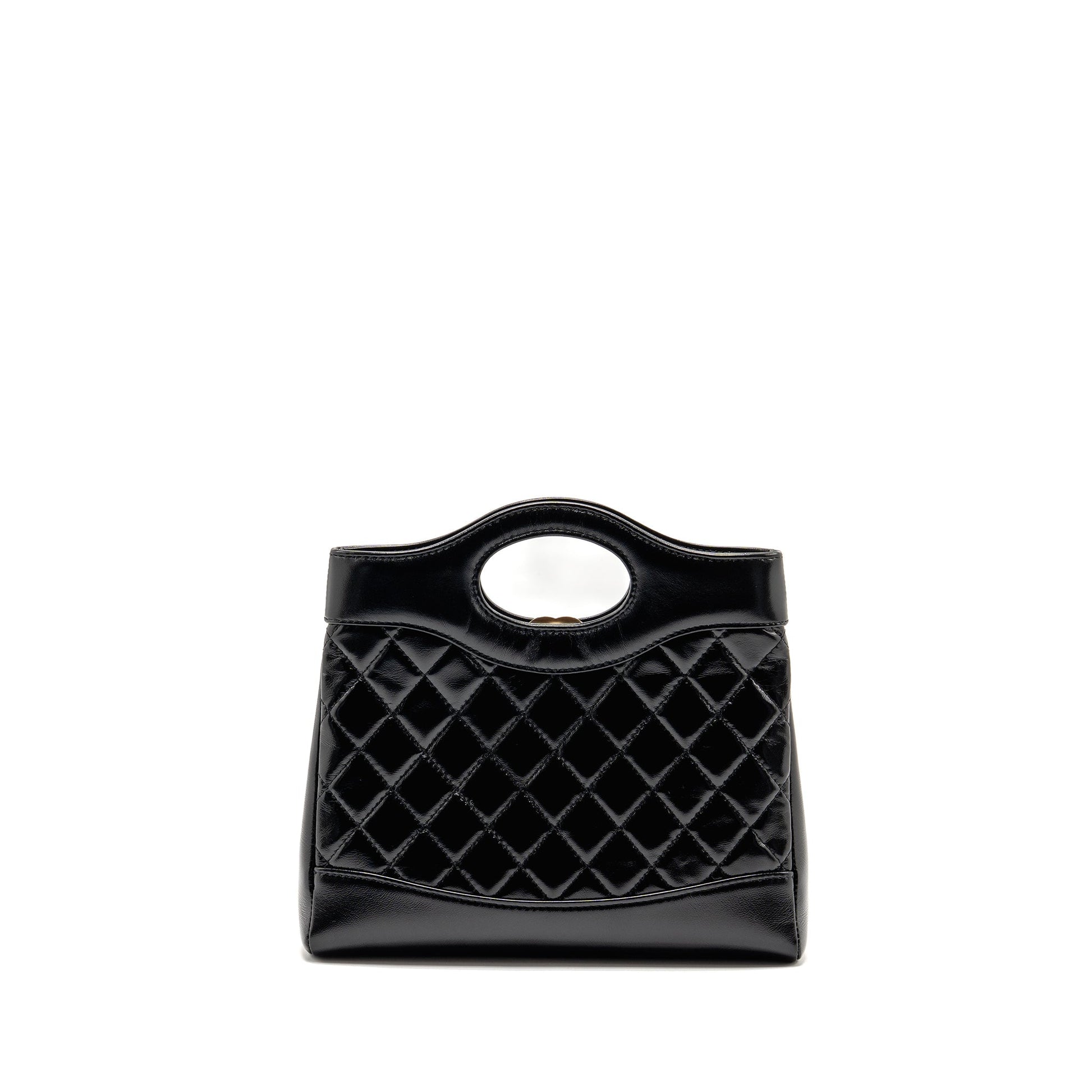 Chanel 31 Shiny Calfskin LGHW Microchip Black Mini Bag Microchip 1