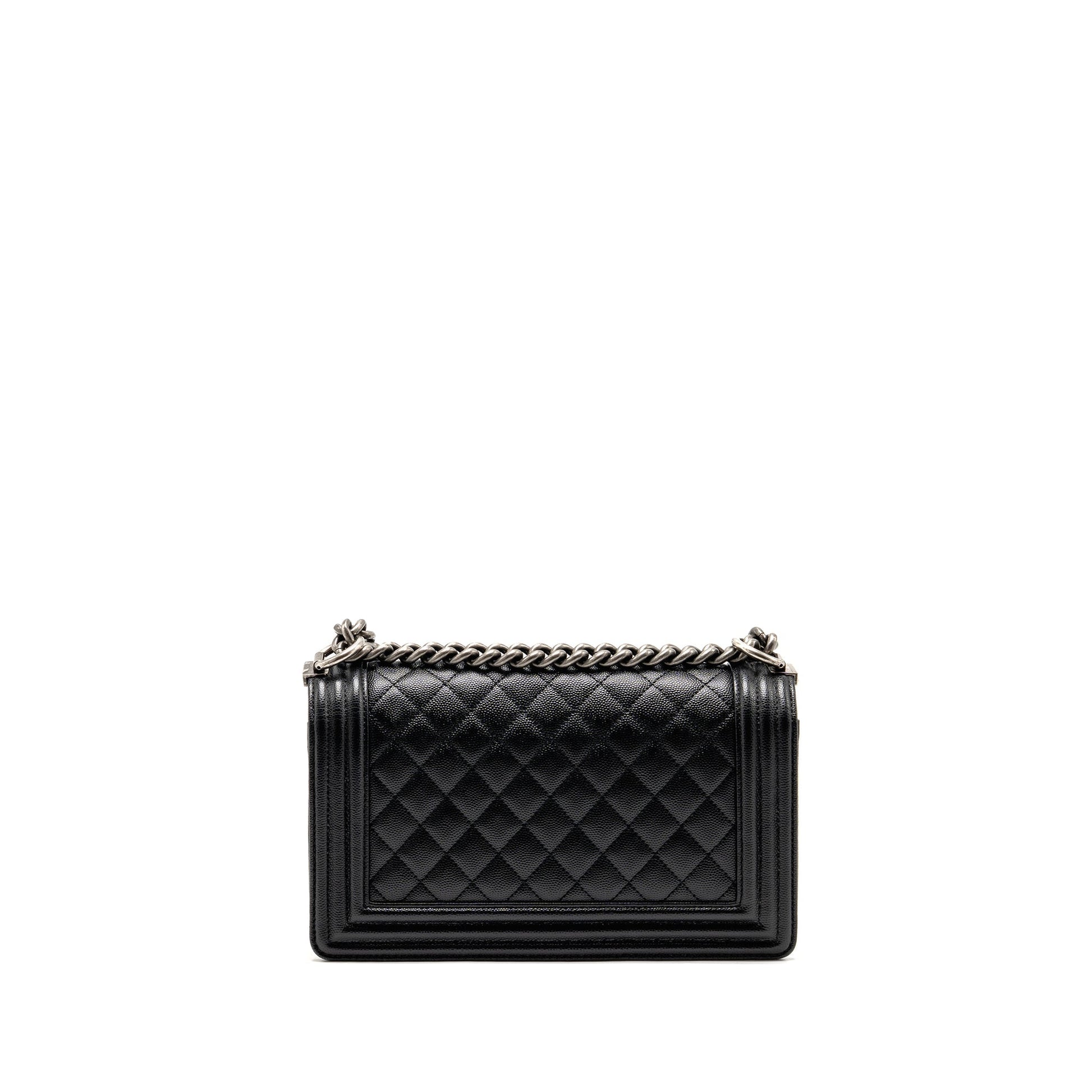 Chanel Boy Caviar SHW Black Handbag Shw 1