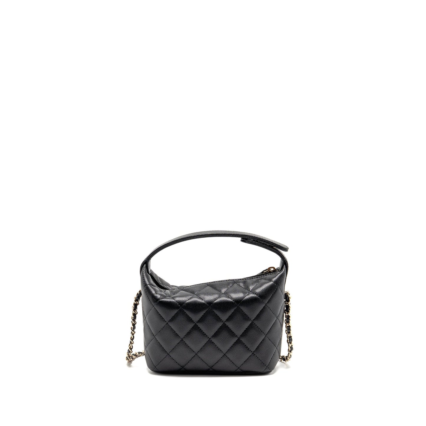 Chanel 25c Detail CC Logo Quilted Hobo Black Shoulder Bag Lghwmicrochip 1