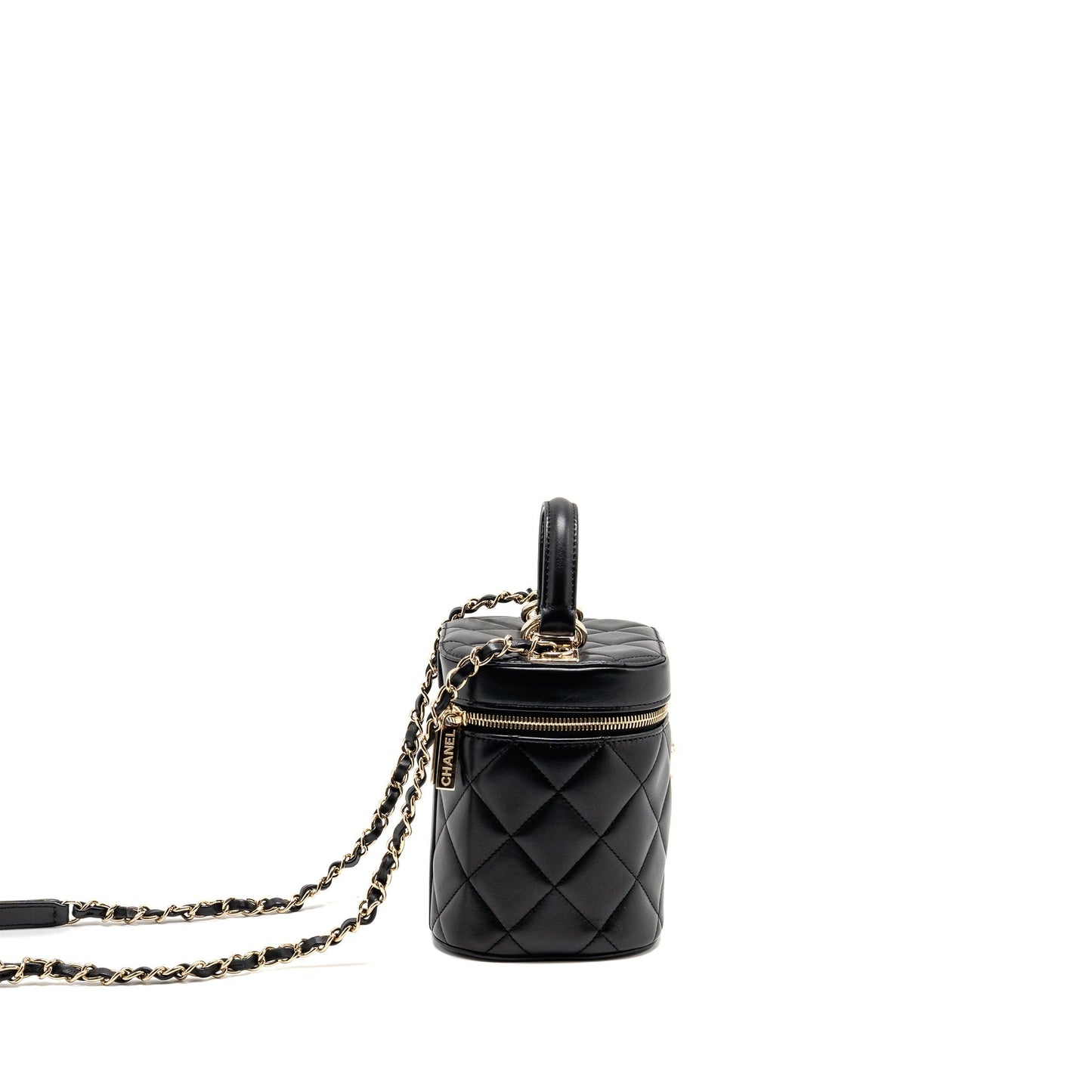 Chanel Trendy CC Round Vanity Lambskin LGHW Black Crossbody Bag Lghw 1