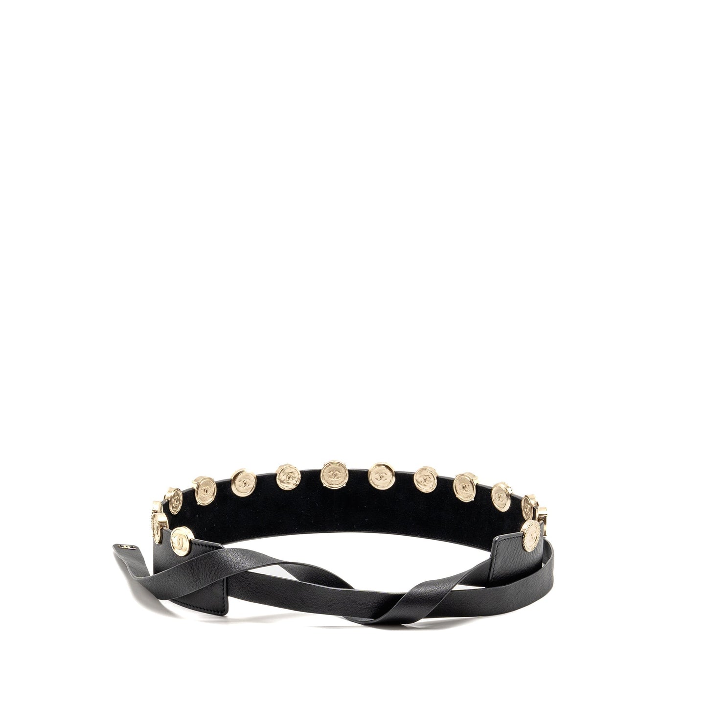 Chanel 22p Round Black Belt