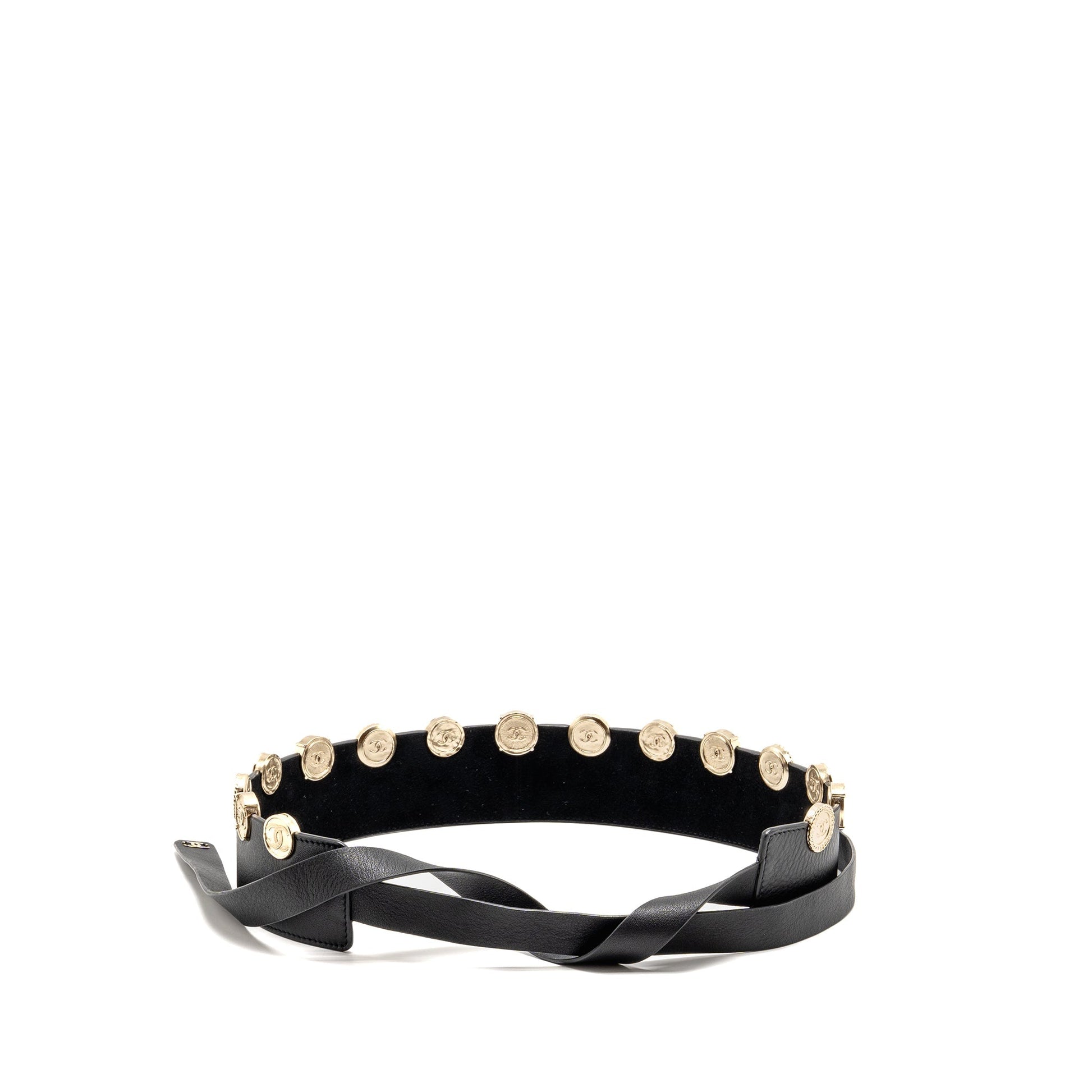 Chanel 22p Round Black Belt